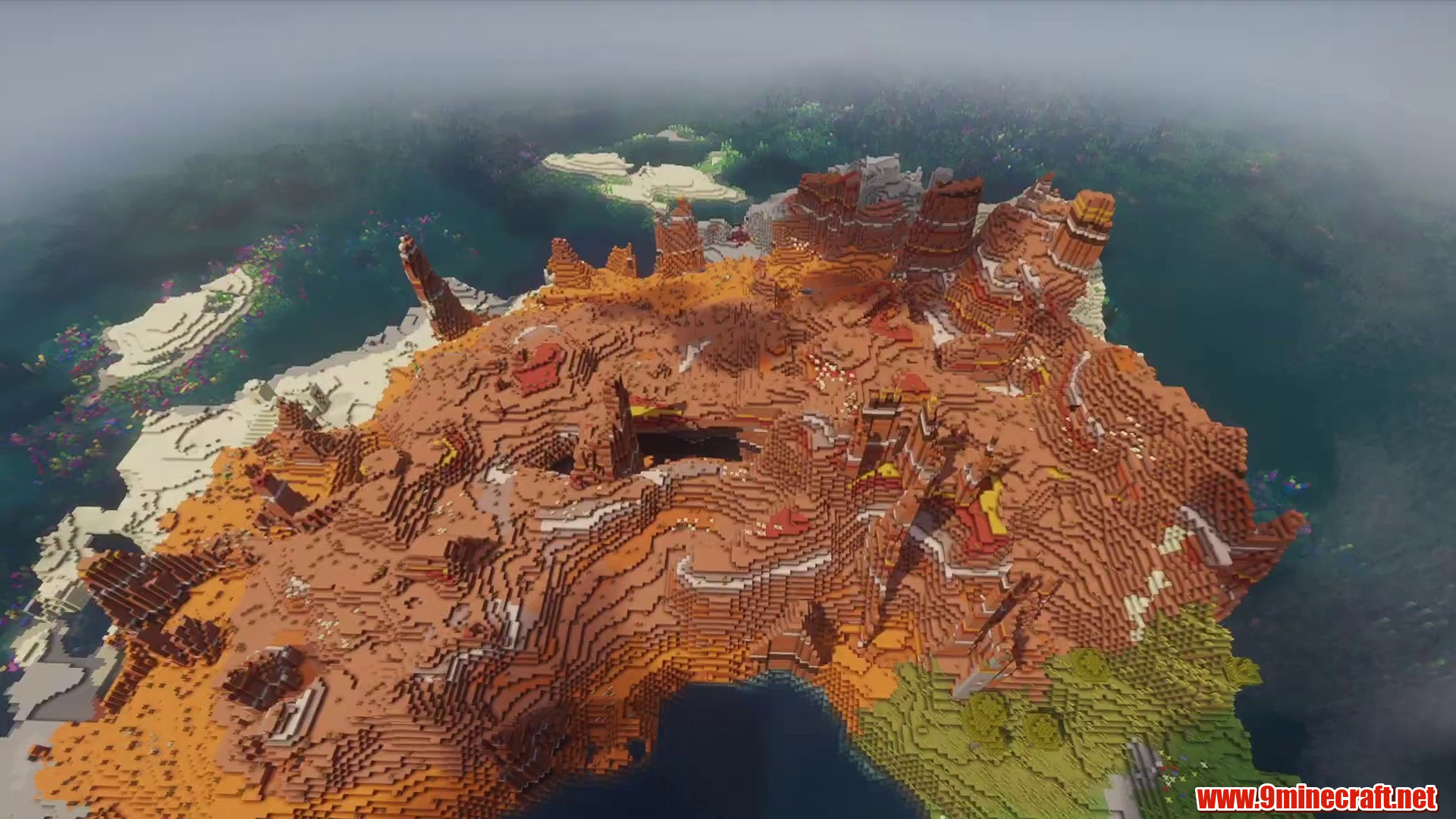 Terracotta spires and ocean plateaus for a fortress build