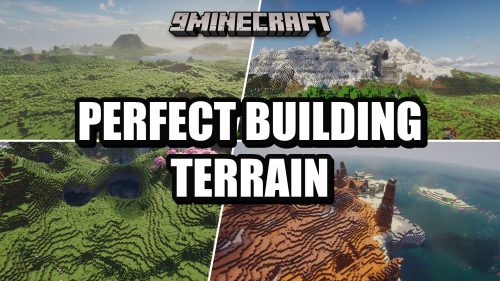 Perfect building terrain seeds for Minecraft with plains, snowy mountains, cherry valleys, and badlands