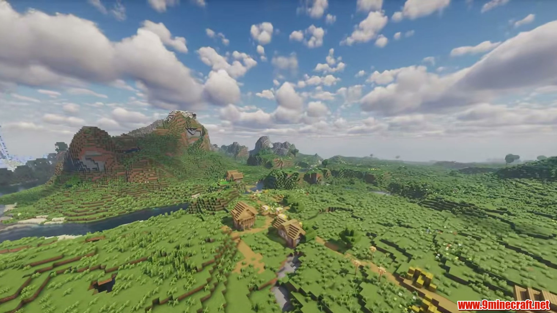 Flat Village in Minecraft seed -854639848805224793