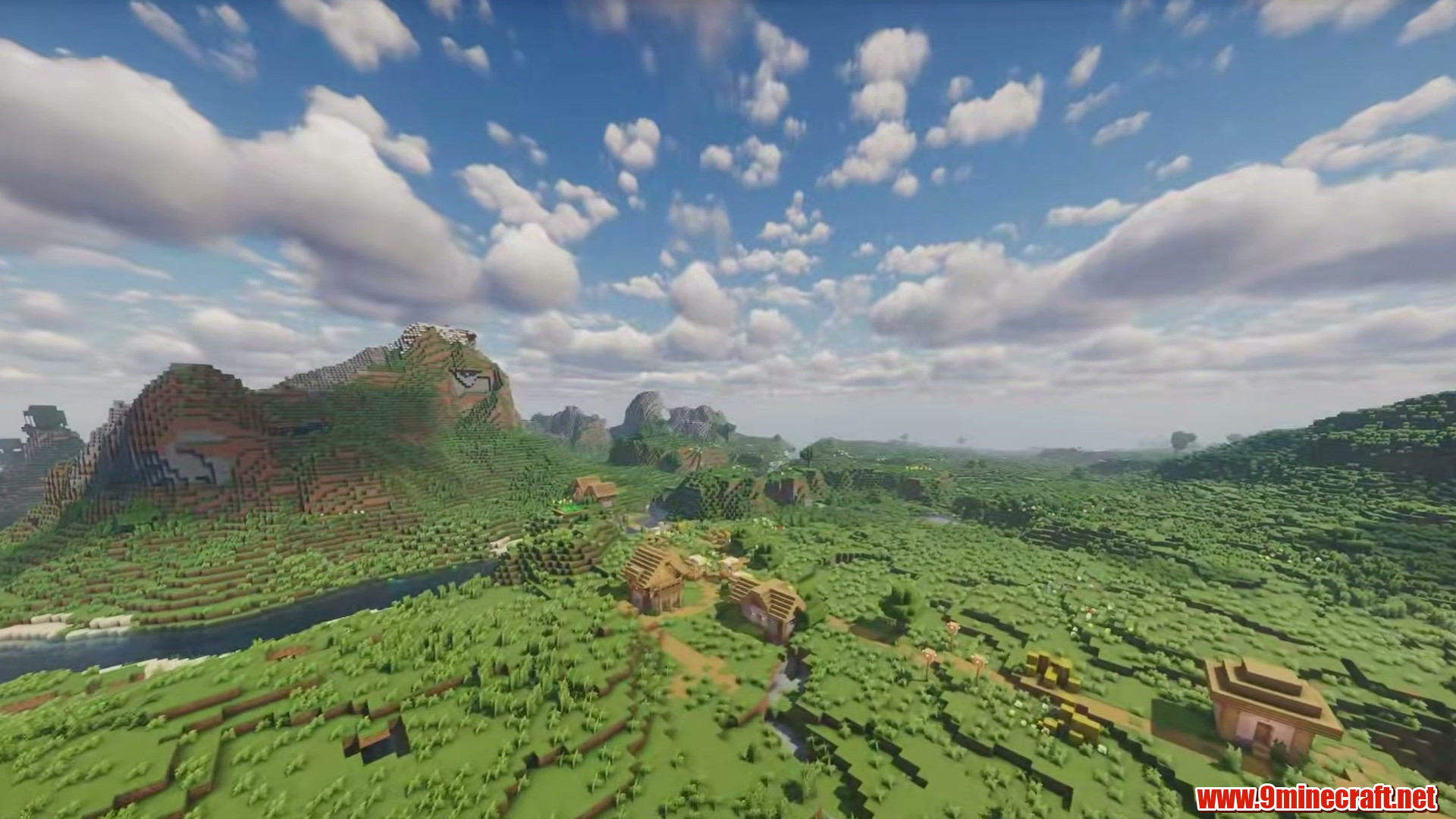 Terrain and landmarks in Minecraft seed -854639848805224793