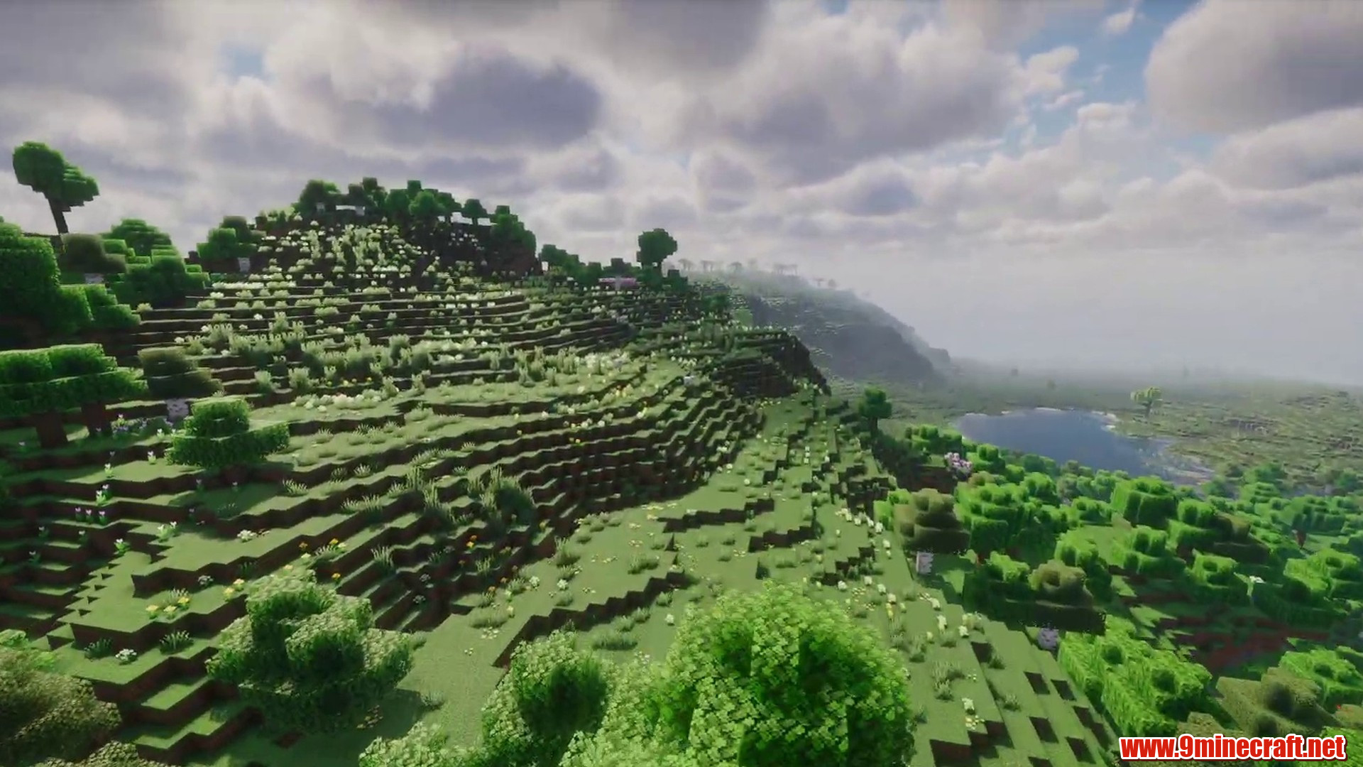 Scenic terrain from Minecraft seed -1881849733809233494