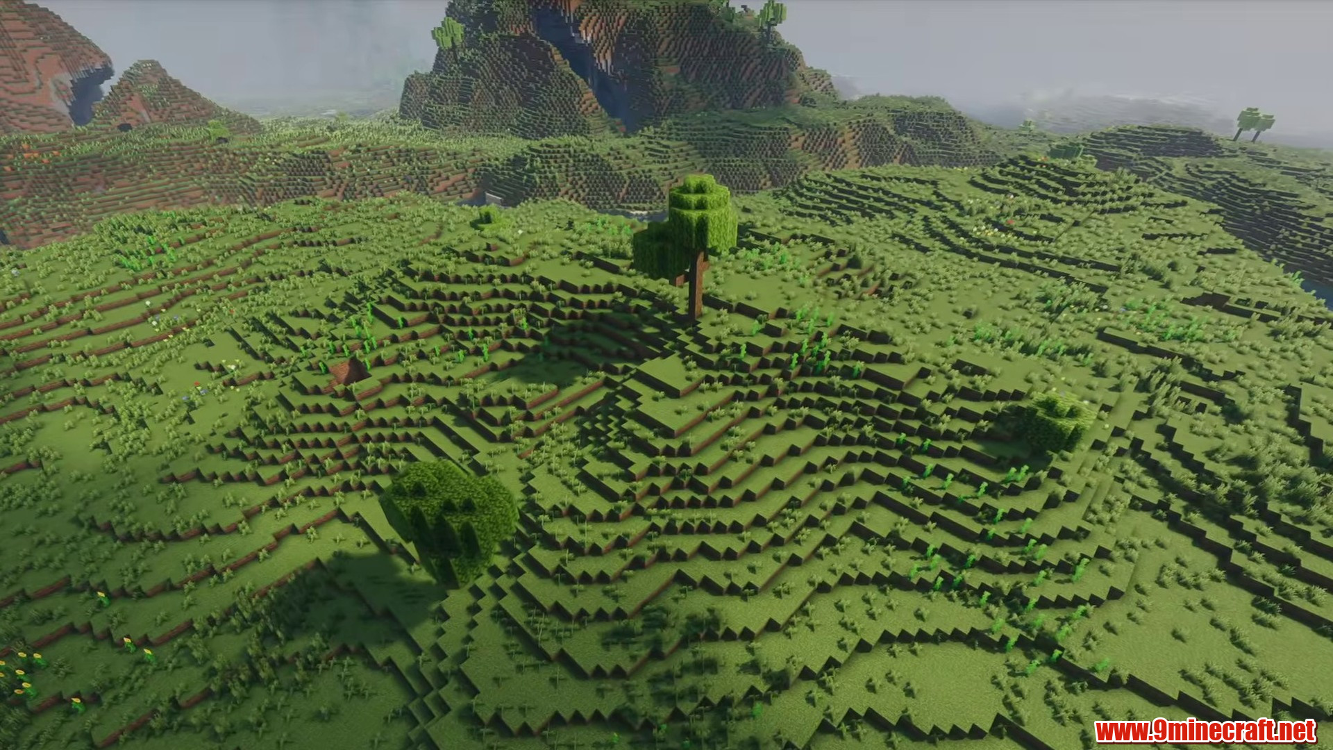 Scenic terrain from Minecraft seed 3310636329938635326