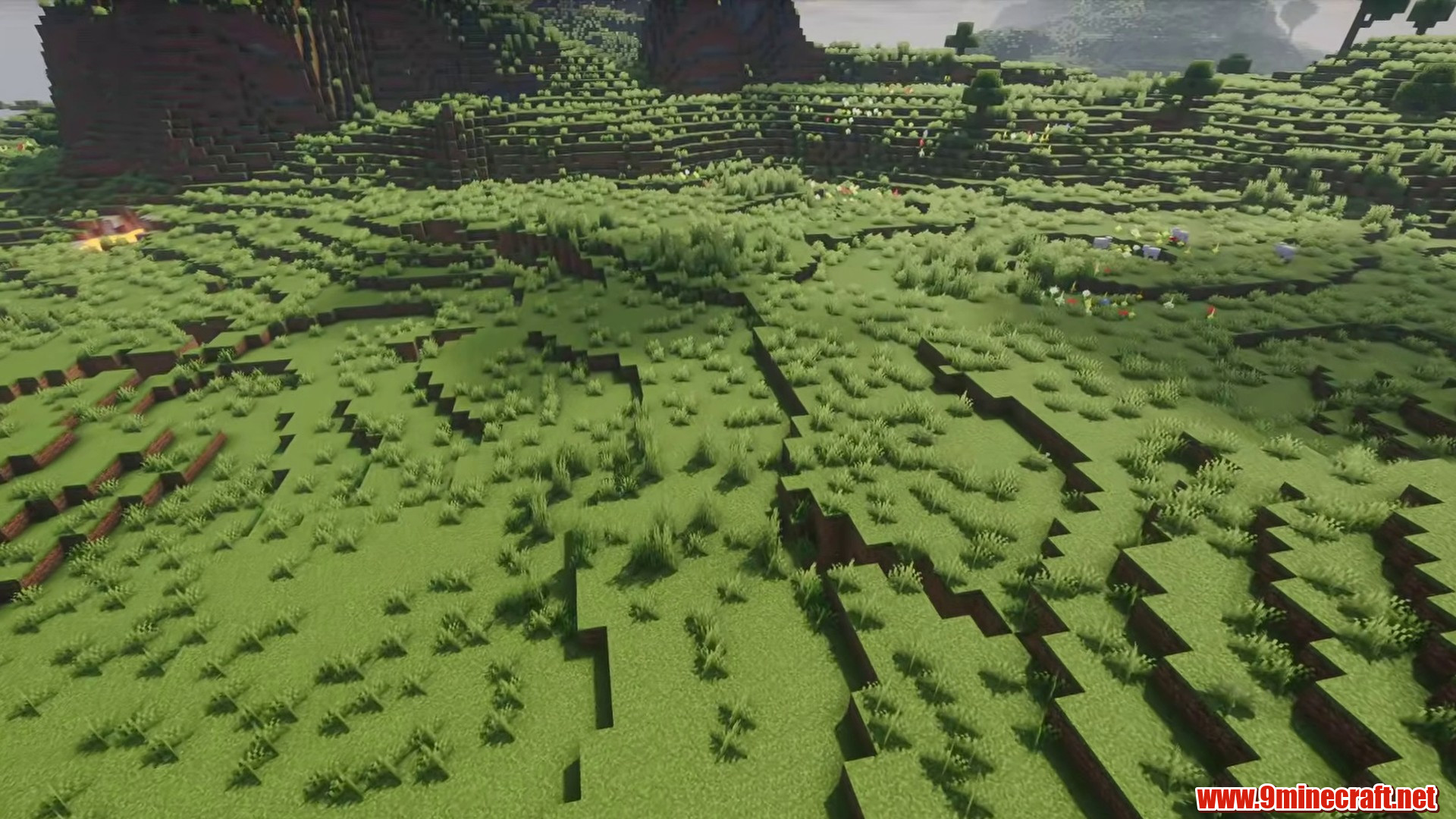Scenic terrain from Minecraft seed 2342107664467118988