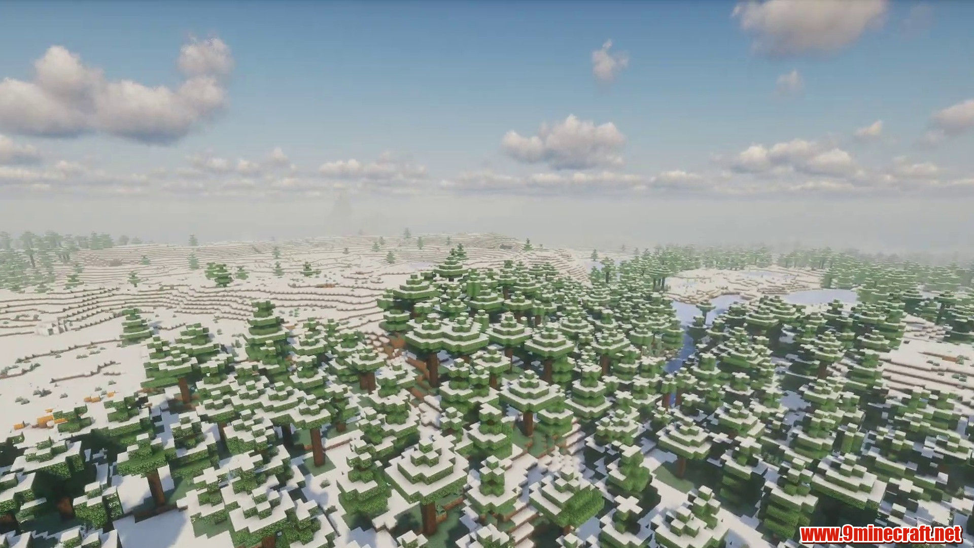 Scenic terrain from Minecraft seed -5434949536362506299
