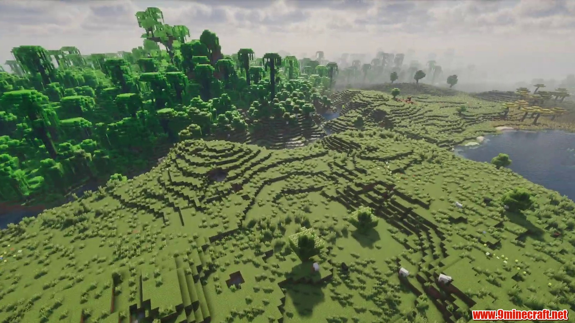 Scenic terrain from Minecraft seed 8889926786867062186