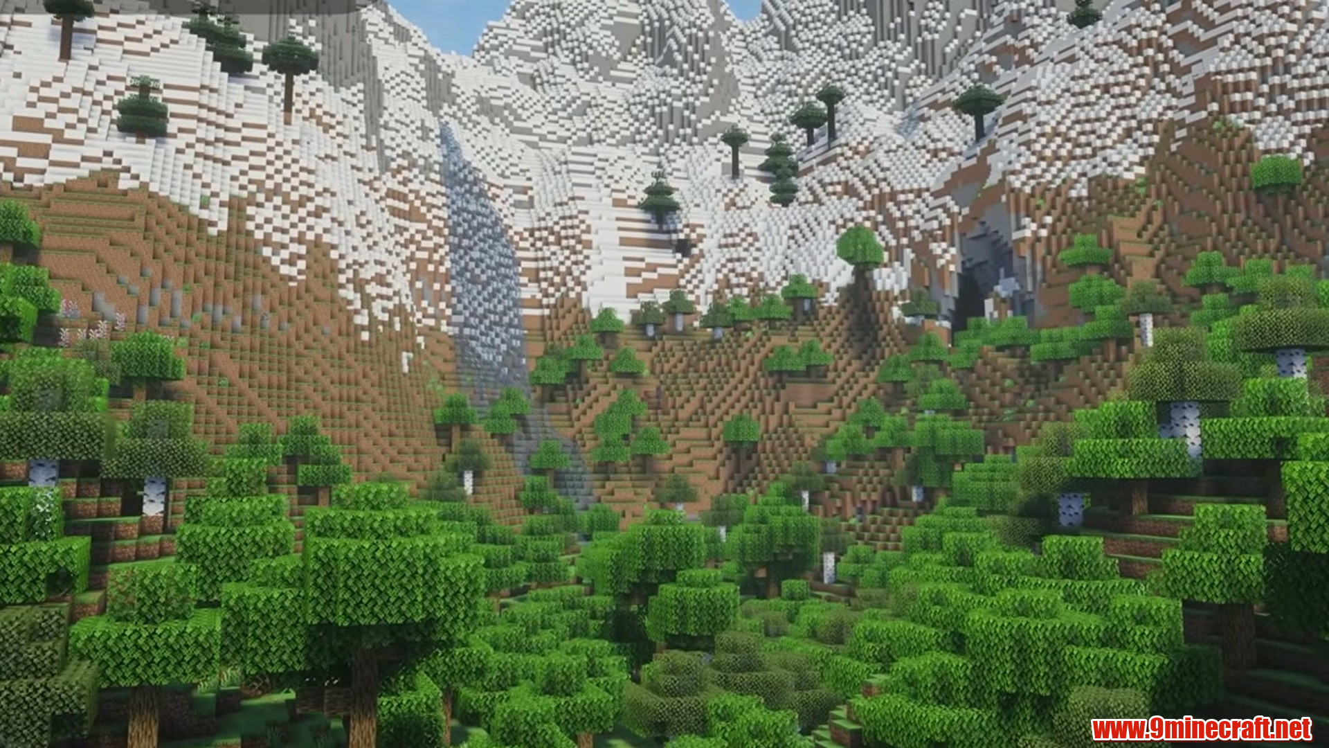 Second landscape view from Minecraft seed 4238478963916302897