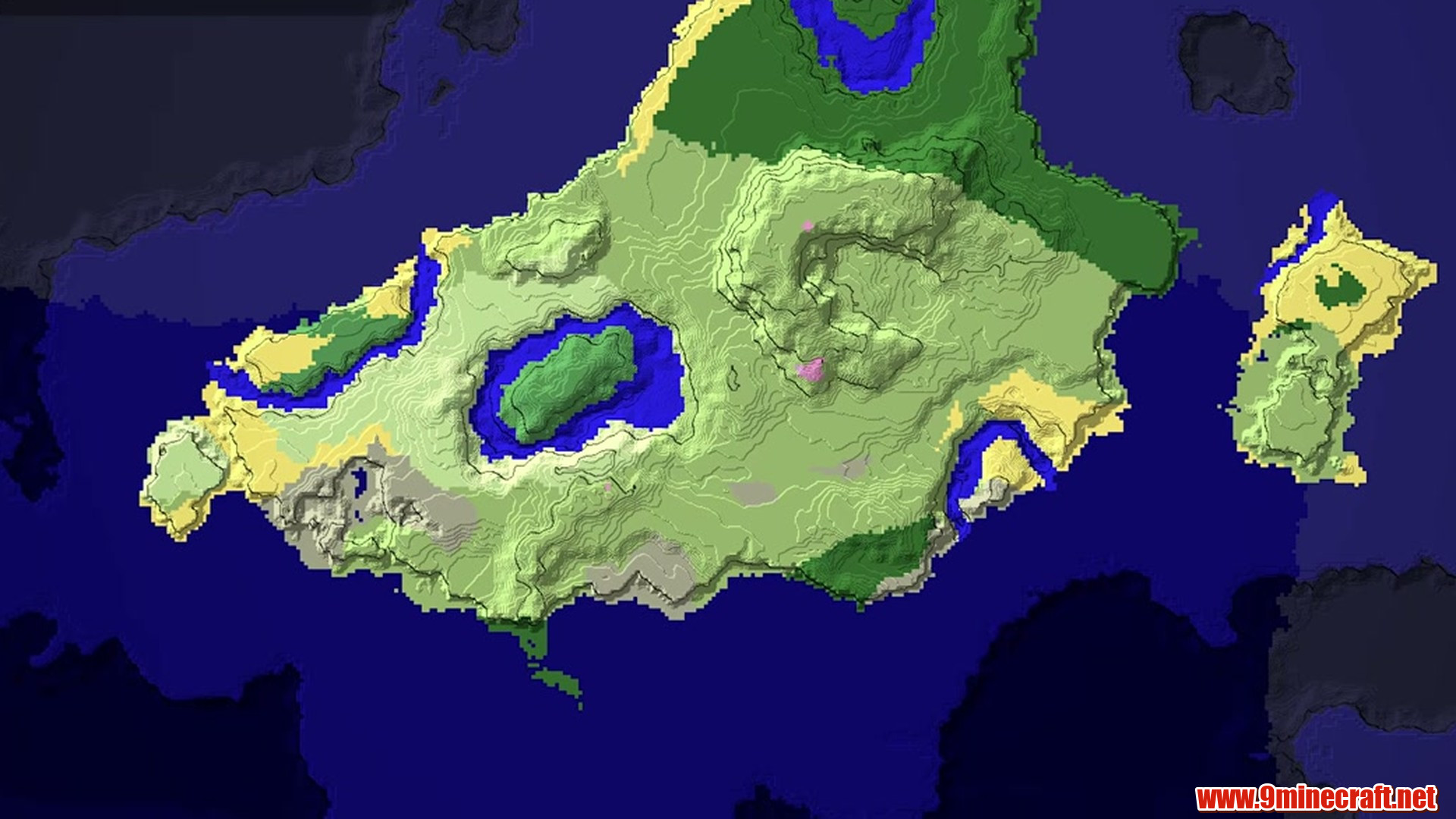 Island inside of another island in Minecraft seed 271003810
