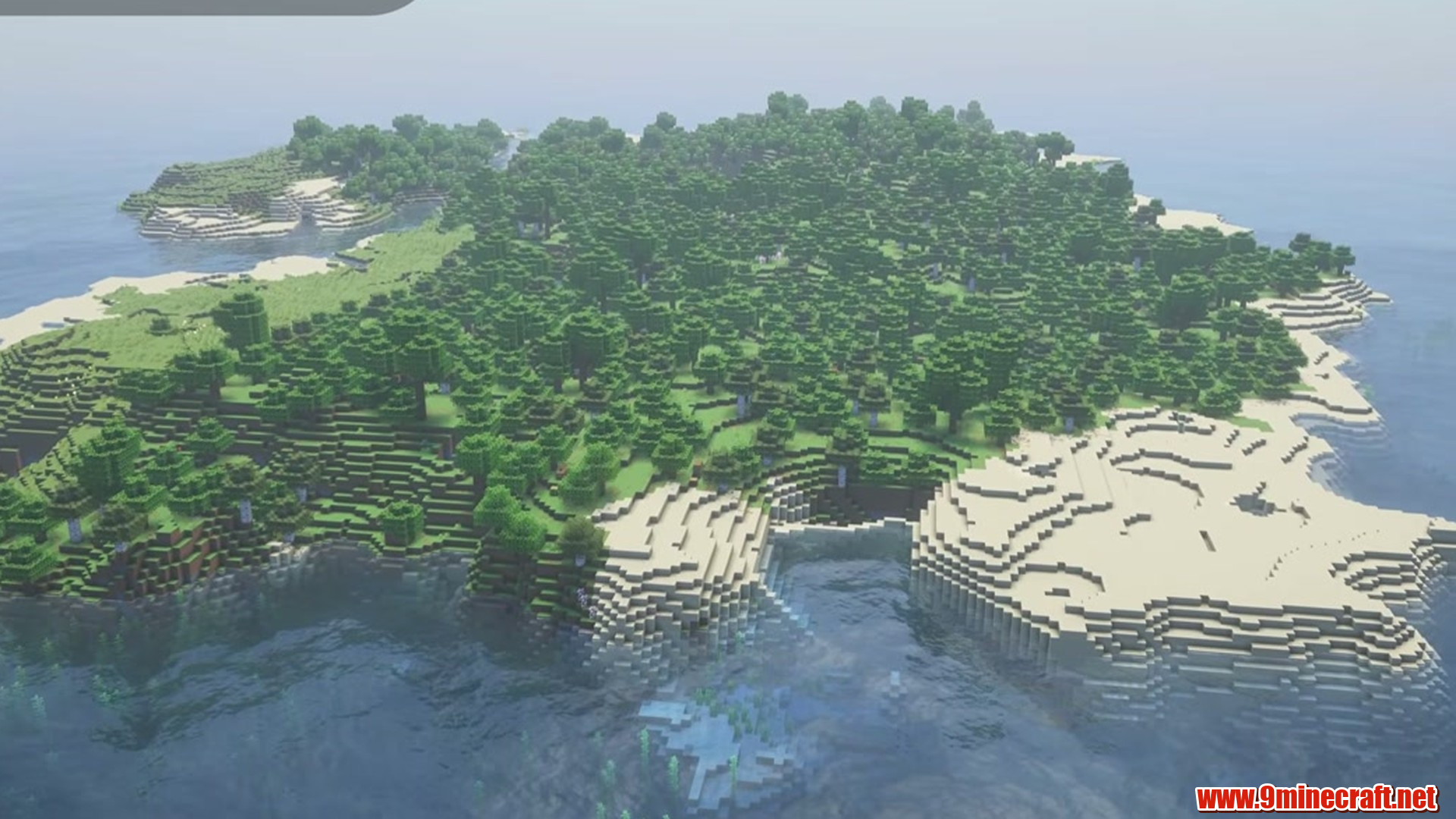 Second landscape view from Minecraft seed 3165042942811712963