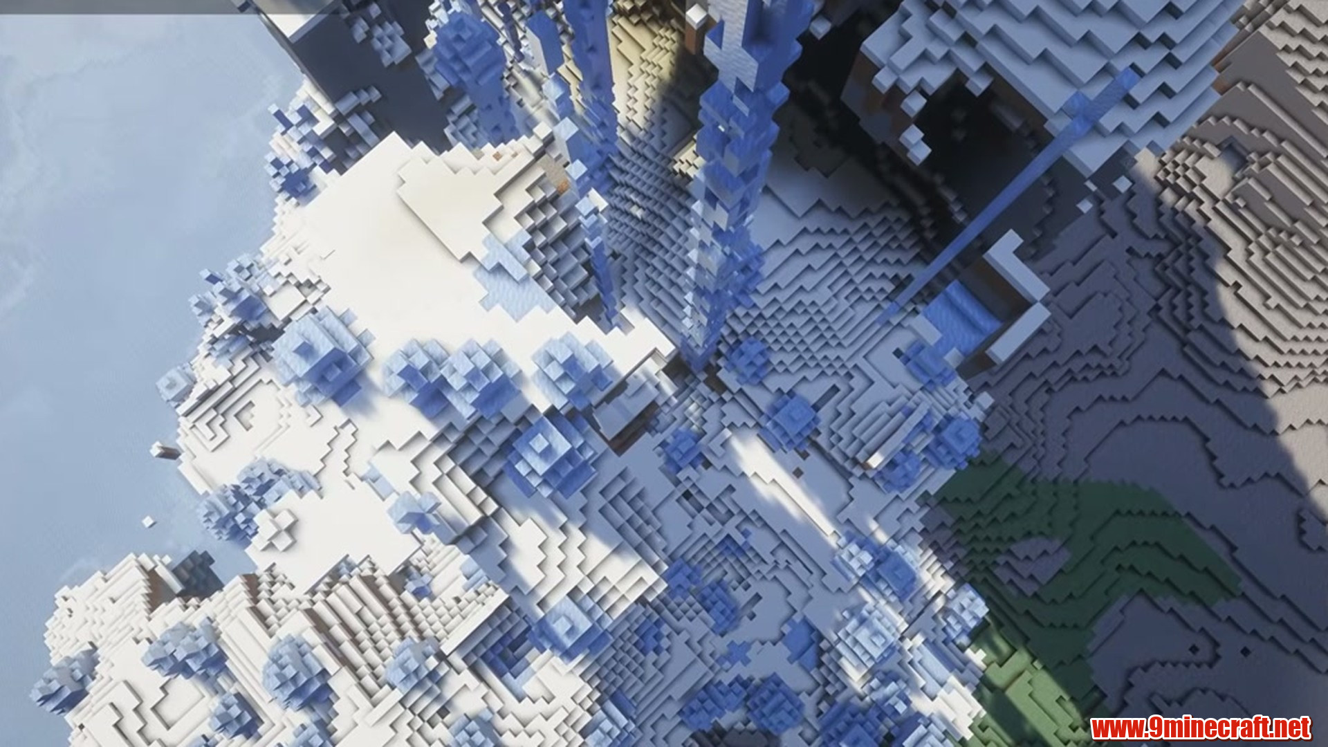 Second landscape view from Minecraft seed 8144877040668690370