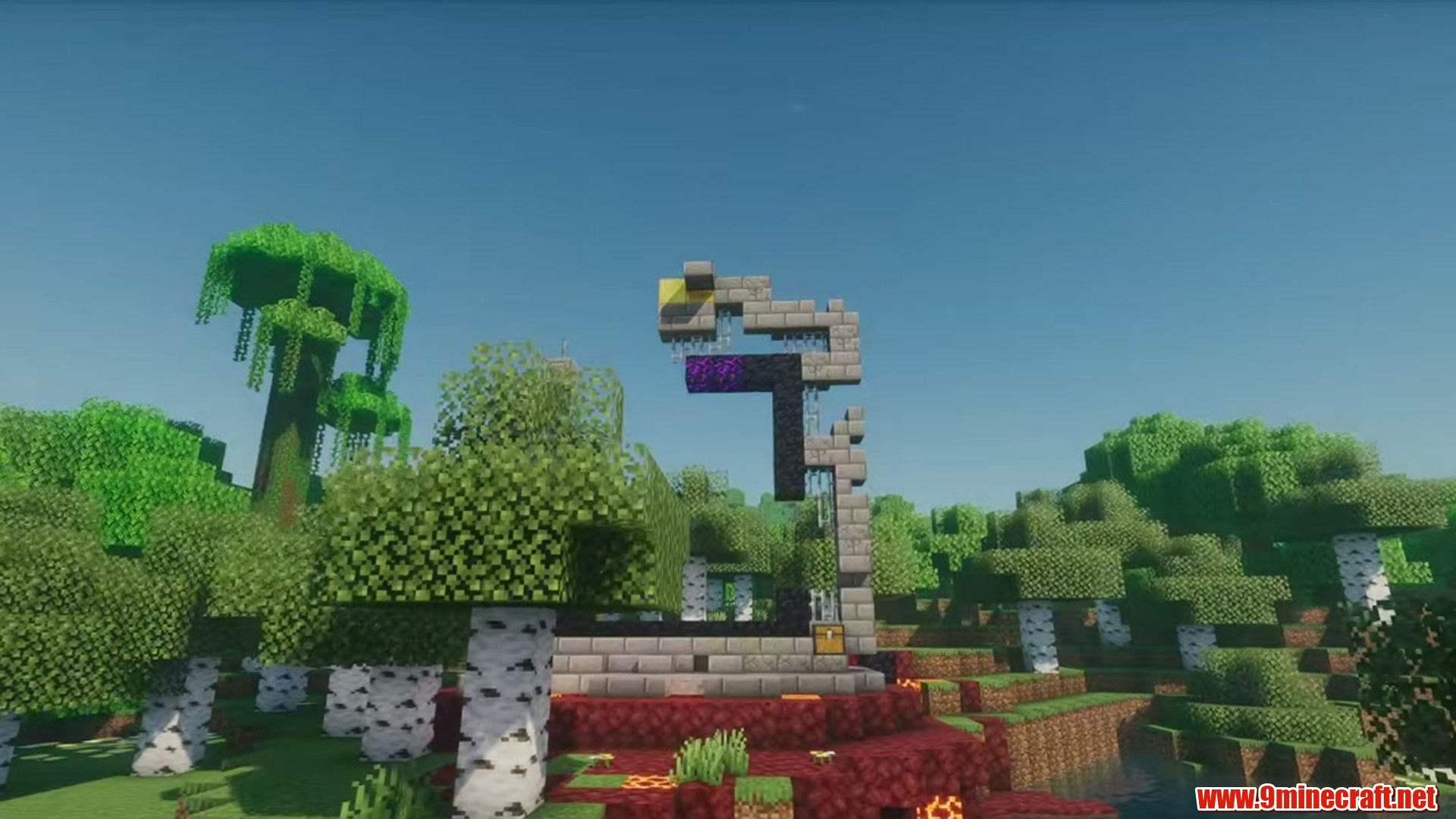 Second landscape view from Minecraft seed 4066047585415102603