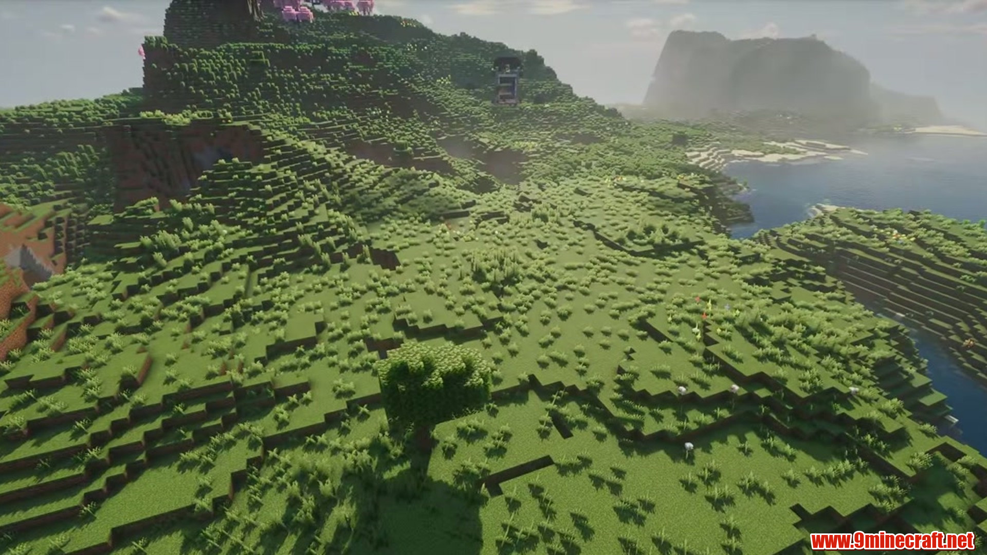 Second landscape view from Minecraft seed -1111453816113494117
