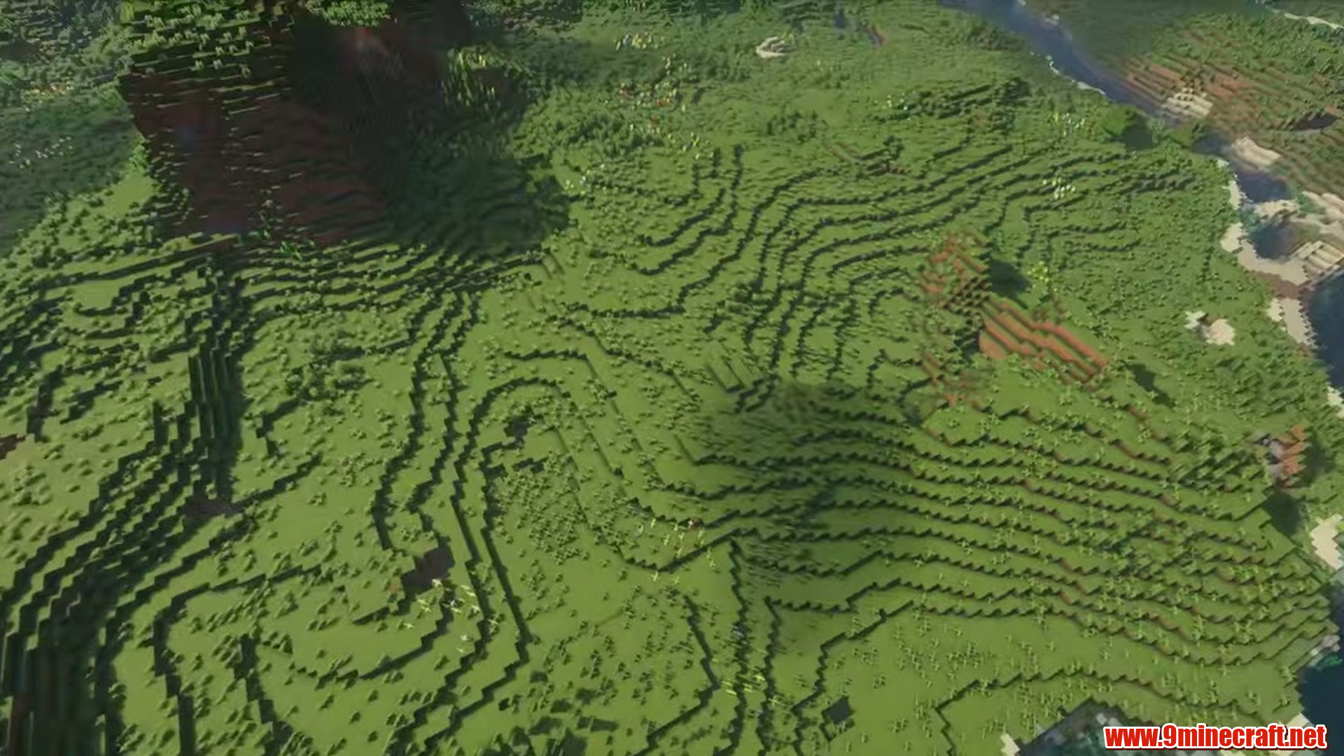 Second landscape view from Minecraft seed -2043096702493043021