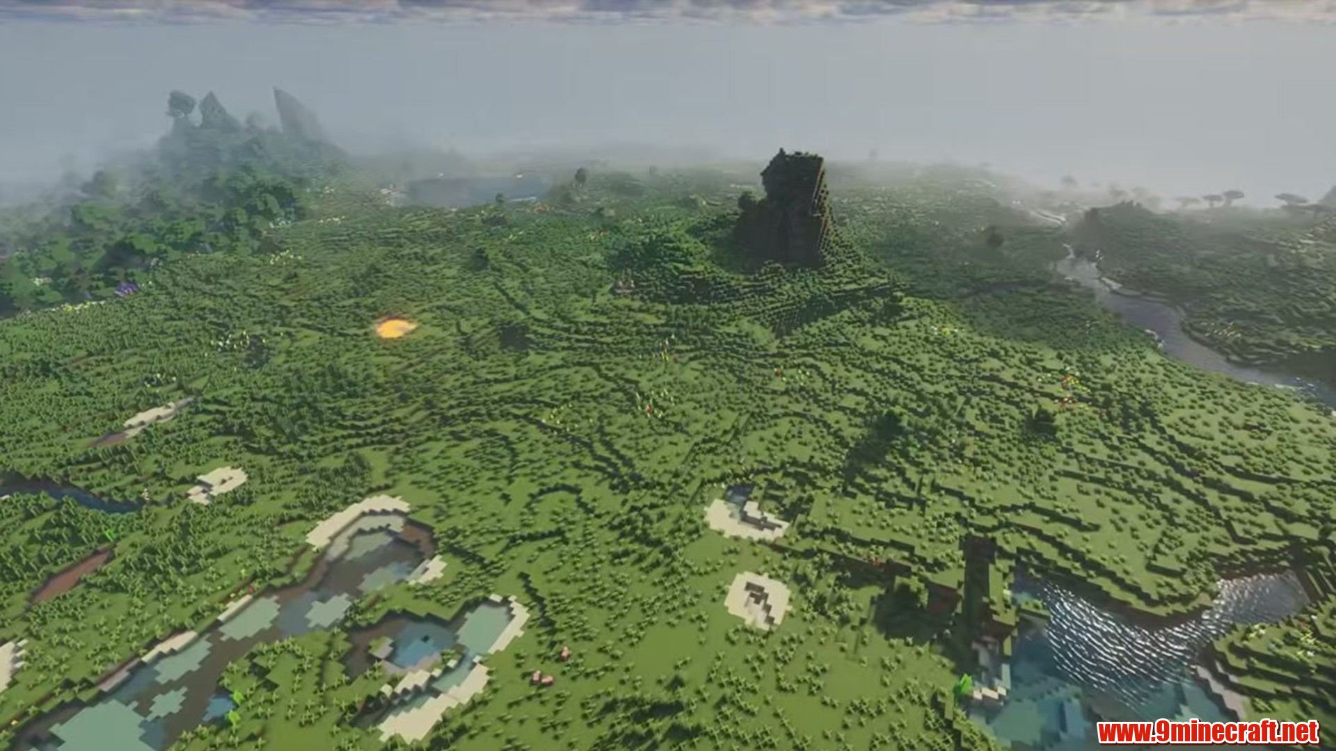Second landscape view from Minecraft seed 4867412132528913286