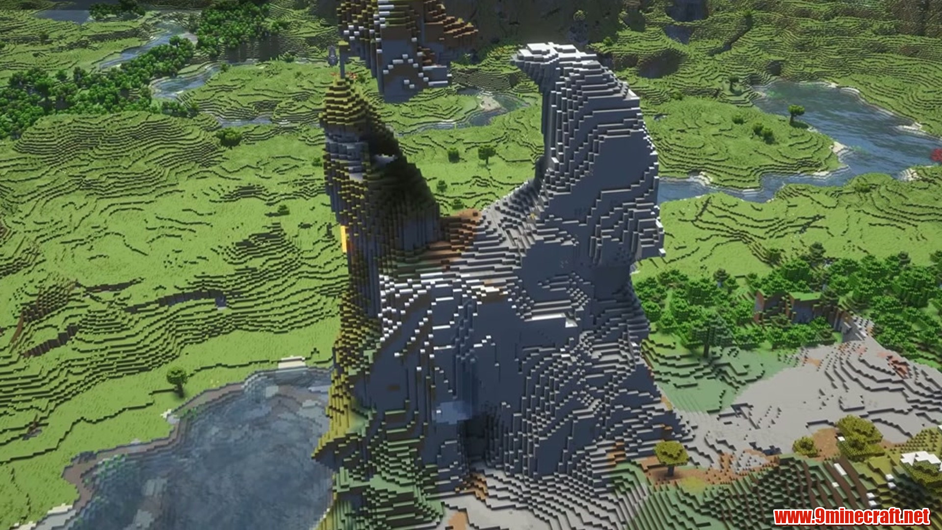 Second landscape view from Minecraft seed 2851904464505950420