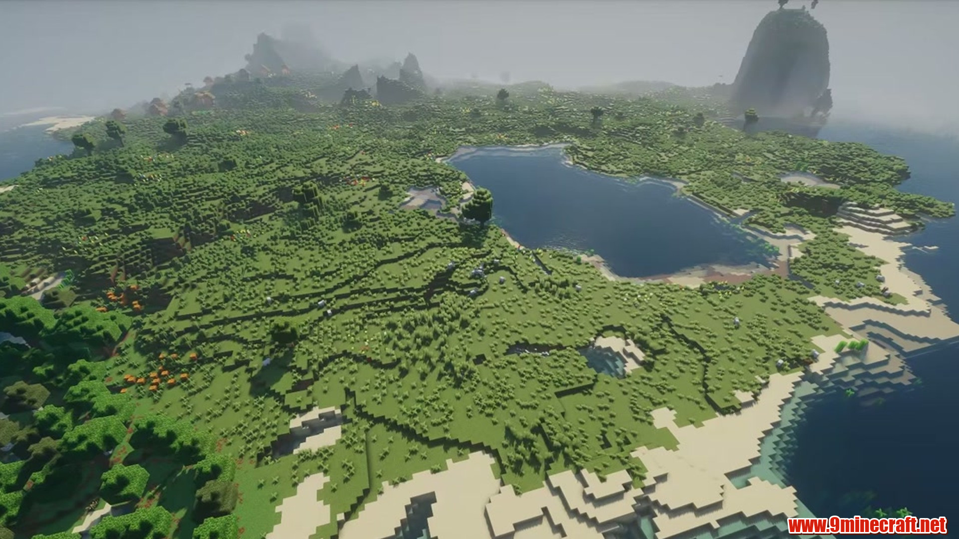 Second landscape view from Minecraft seed -8320216074982343706