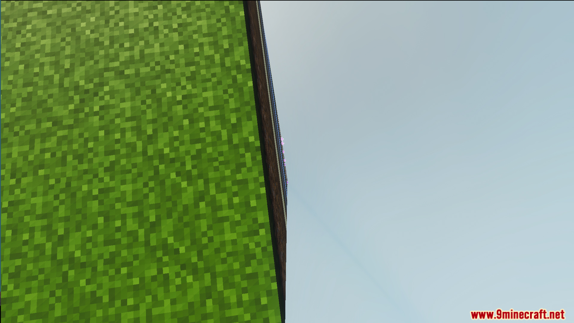 A 100 Layer Challenge Single Chunk Edition Map Screenshot 10 Looking down the side of a deep vertical survival pit