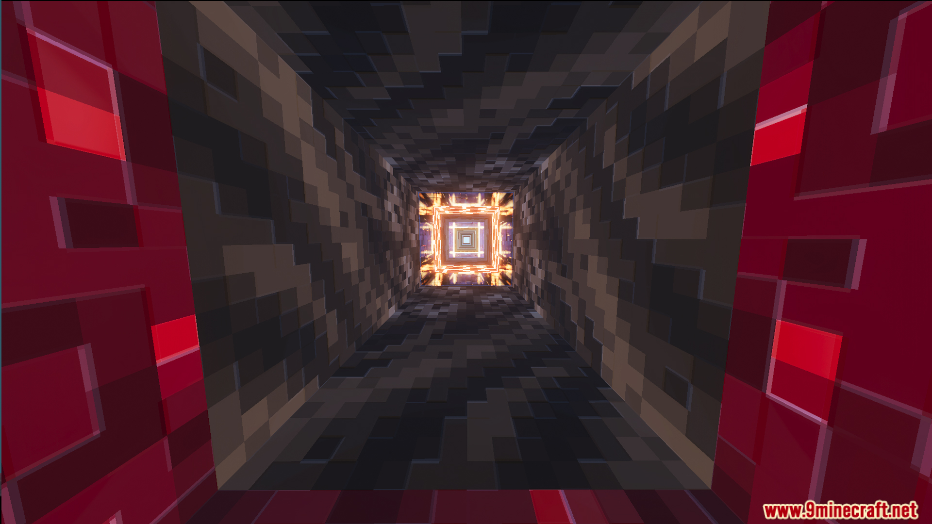 A 100 Layer Survival Map Screenshot 3 Looking down a deep vertical shaft in the 100 layer survival map