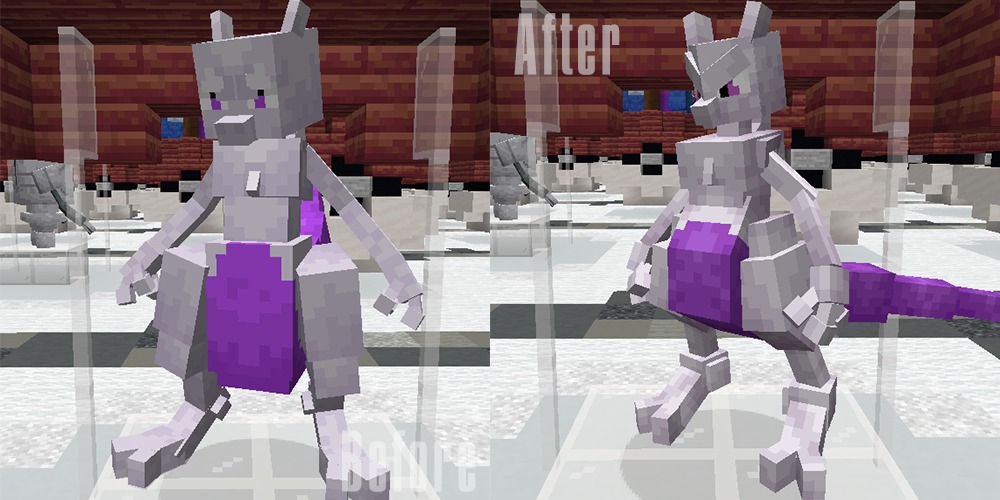 All the Mons X Mega Showdown Data Pack Screenshot 3 Comparison of Mewtwo models from the All the Mons and Mega Showdown pack