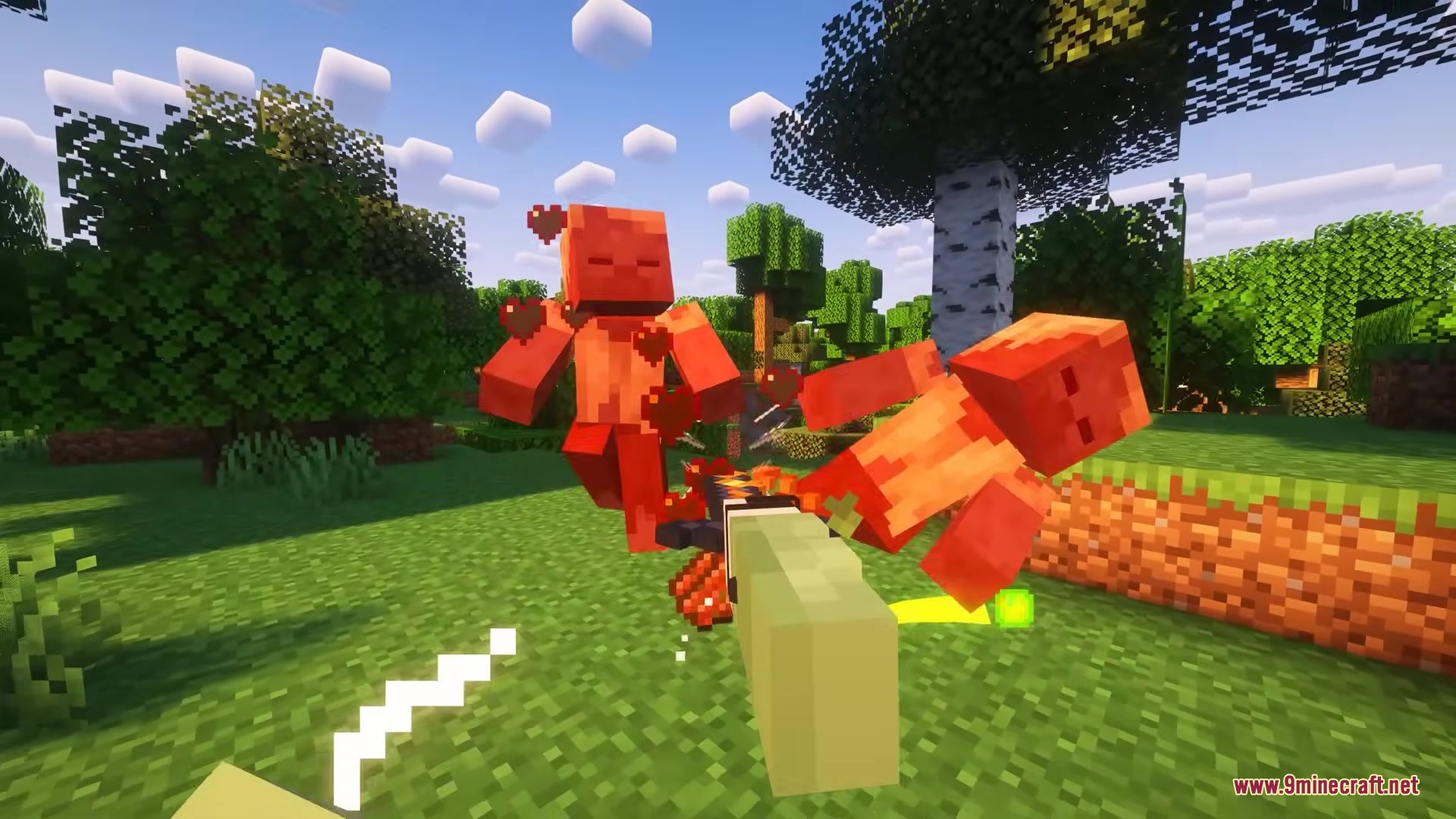 Alternative Custom Player Animations Resource Pack Screenshot 10 A player character lying on the grass during a custom death animation