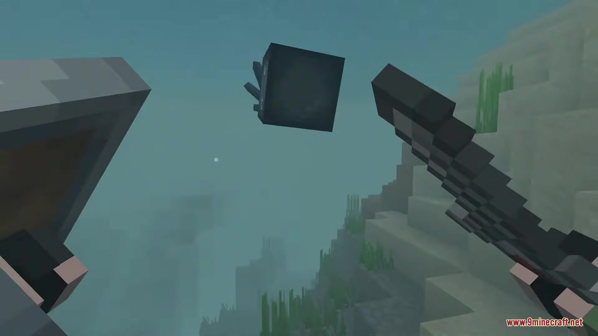 Alternative Custom Player Animations Resource Pack Screenshot 3 Alternative Custom Player Animations mod showing first person swimming with sword and shield
