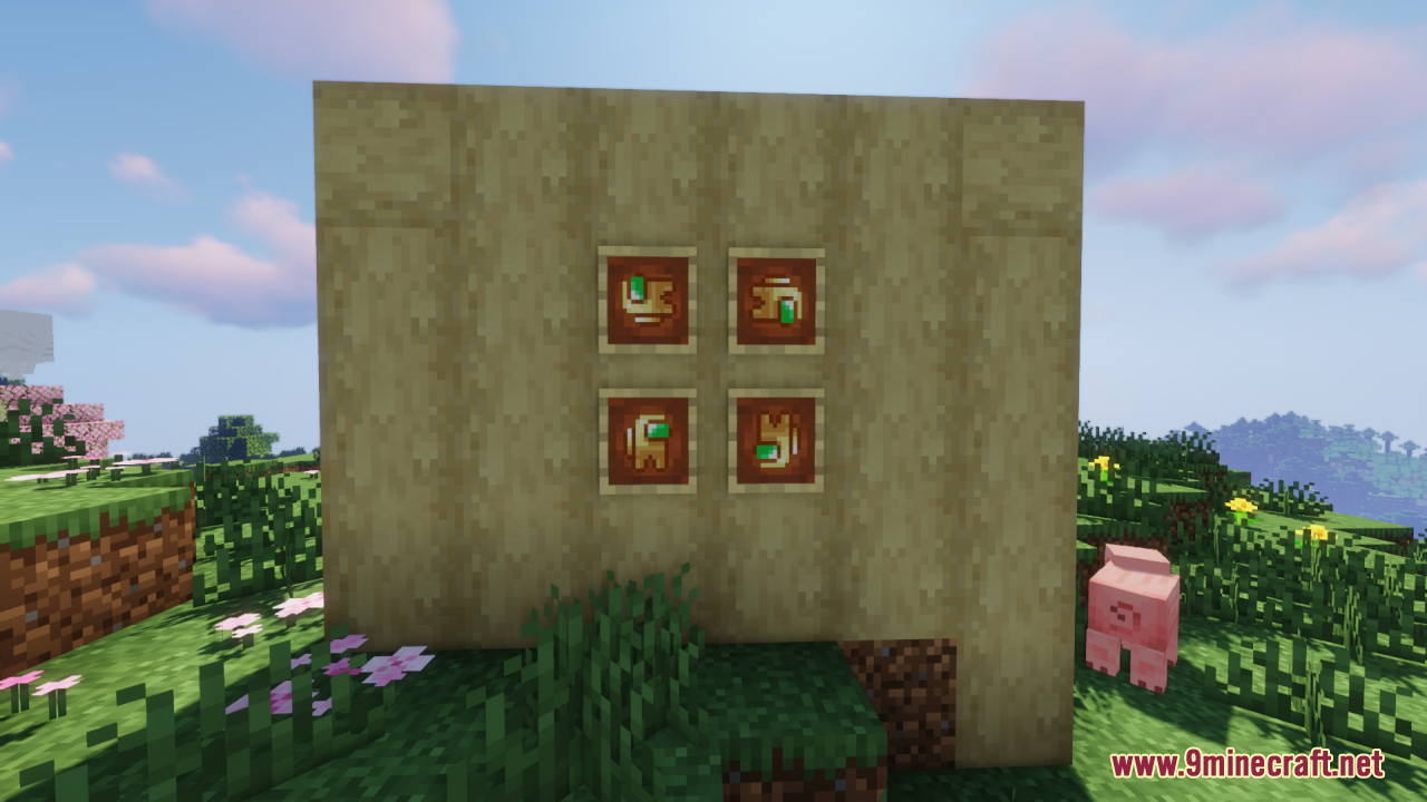 Among Us Totem Resource Pack replaces standard totems with colorful crewmate characters