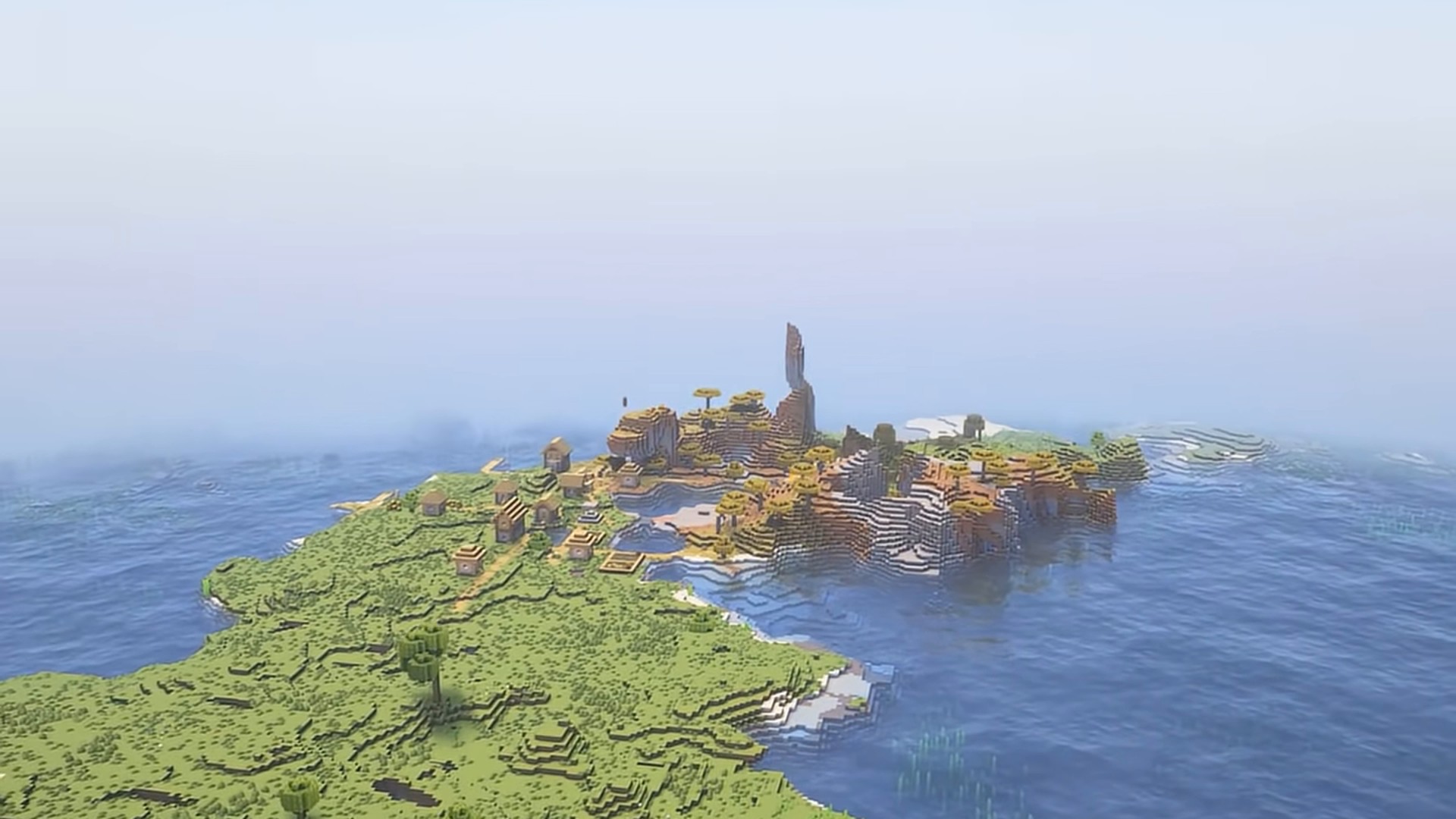 Villager's Island in Minecraft seed 6942694459066825209