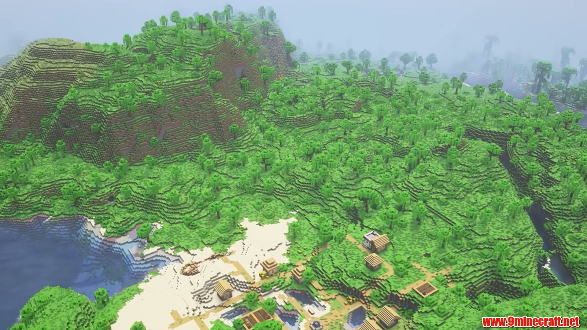 Green Plains in Minecraft seed 6942694271289960240