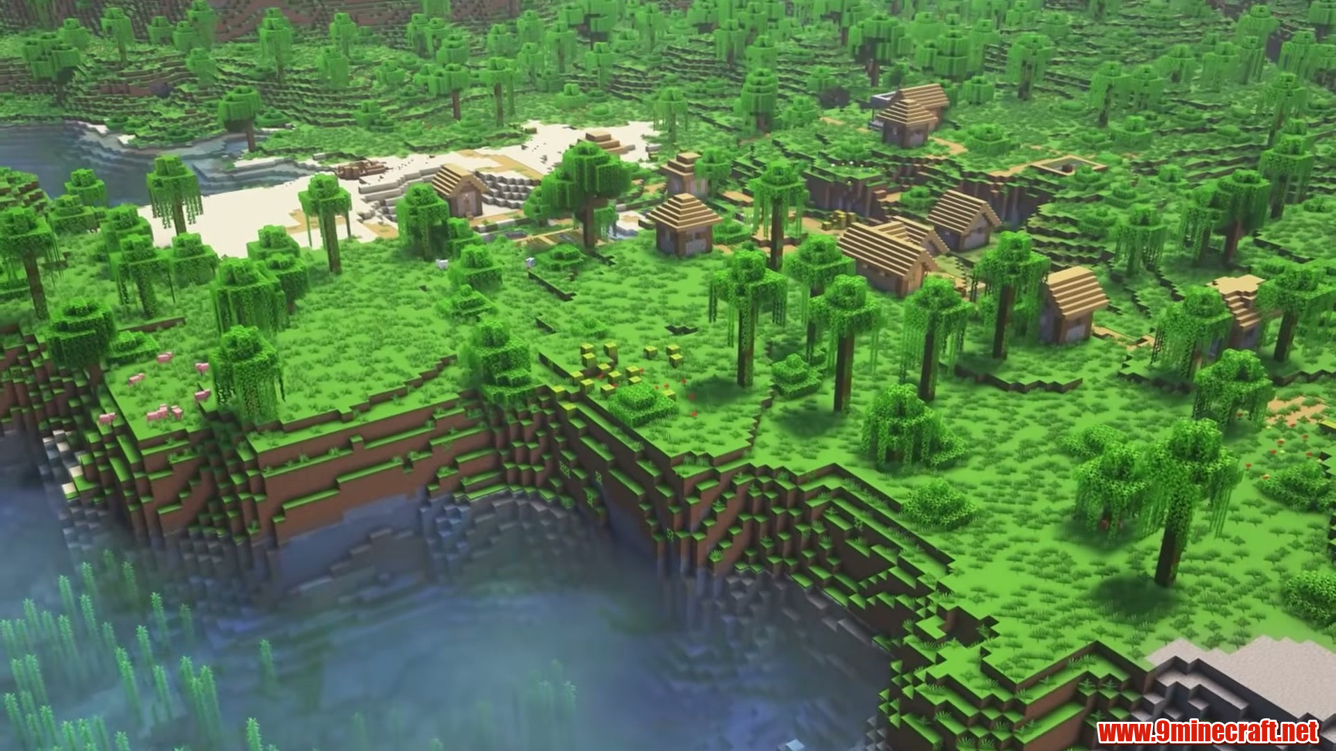 Green Plains scenic landscape in Minecraft 26.2