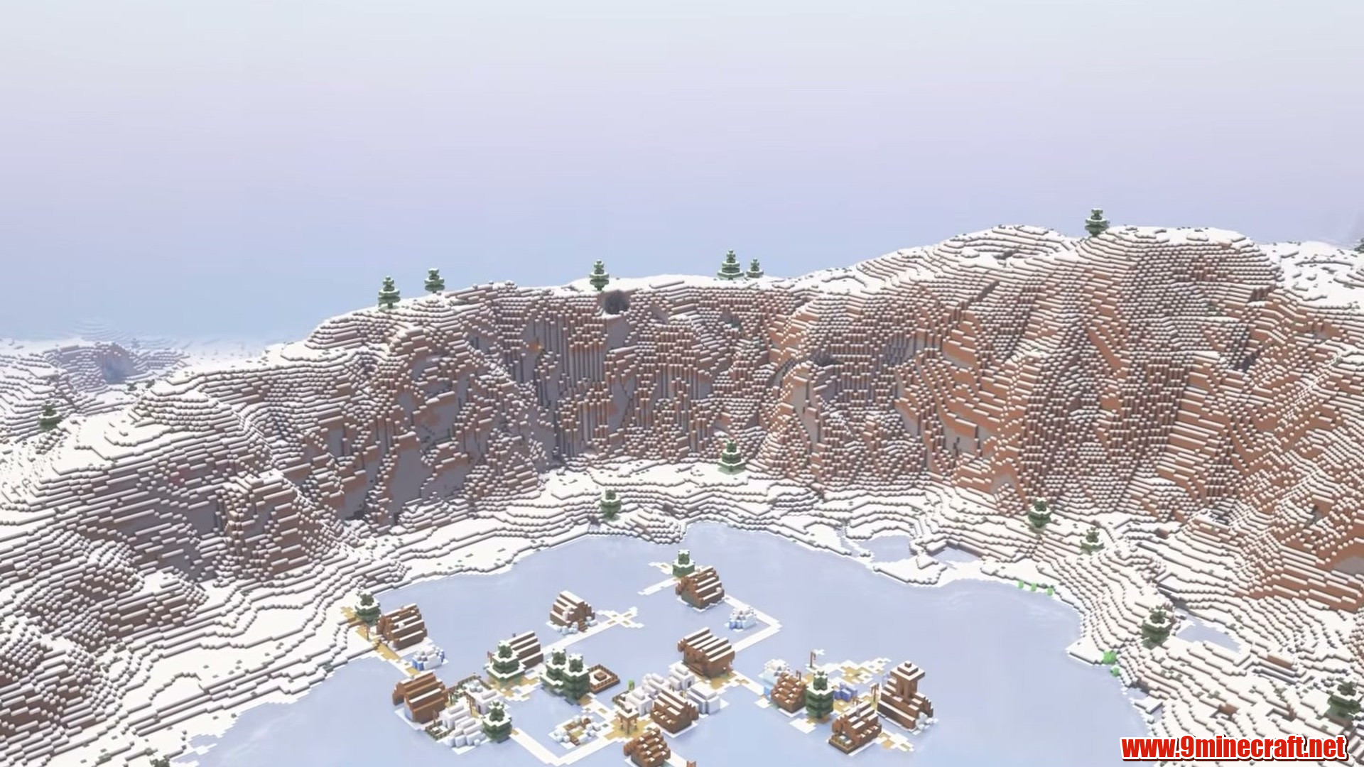 Vikings Village scenic landscape in Minecraft 26.2