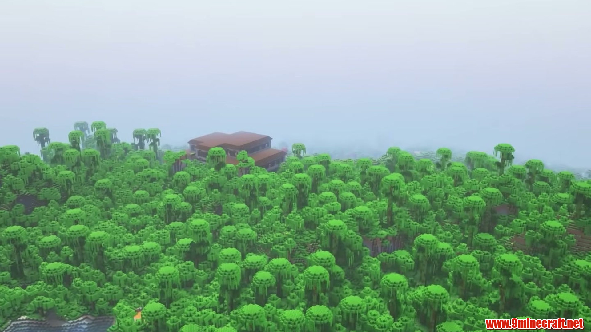 Jungle Lake scenic landscape in Minecraft 26.2
