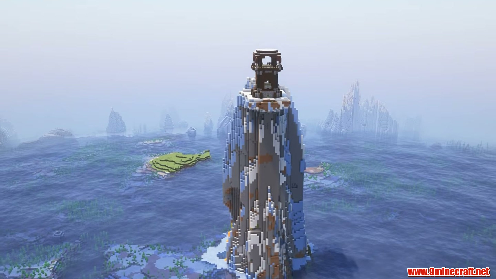 The Pillar scenic landscape in Minecraft 26.2