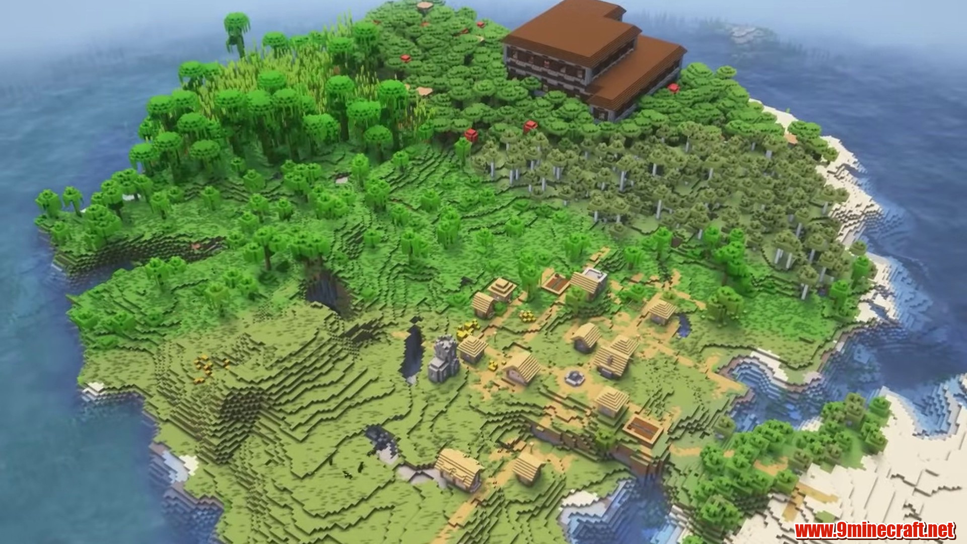 Wonderful Island in Minecraft seed 6942005625269872500