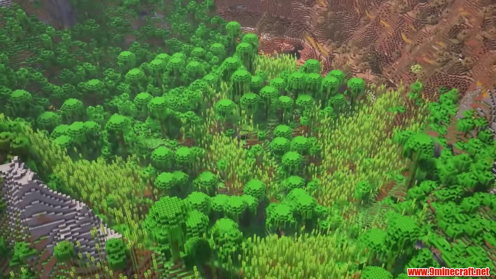 Jungle hills meeting bright badlands