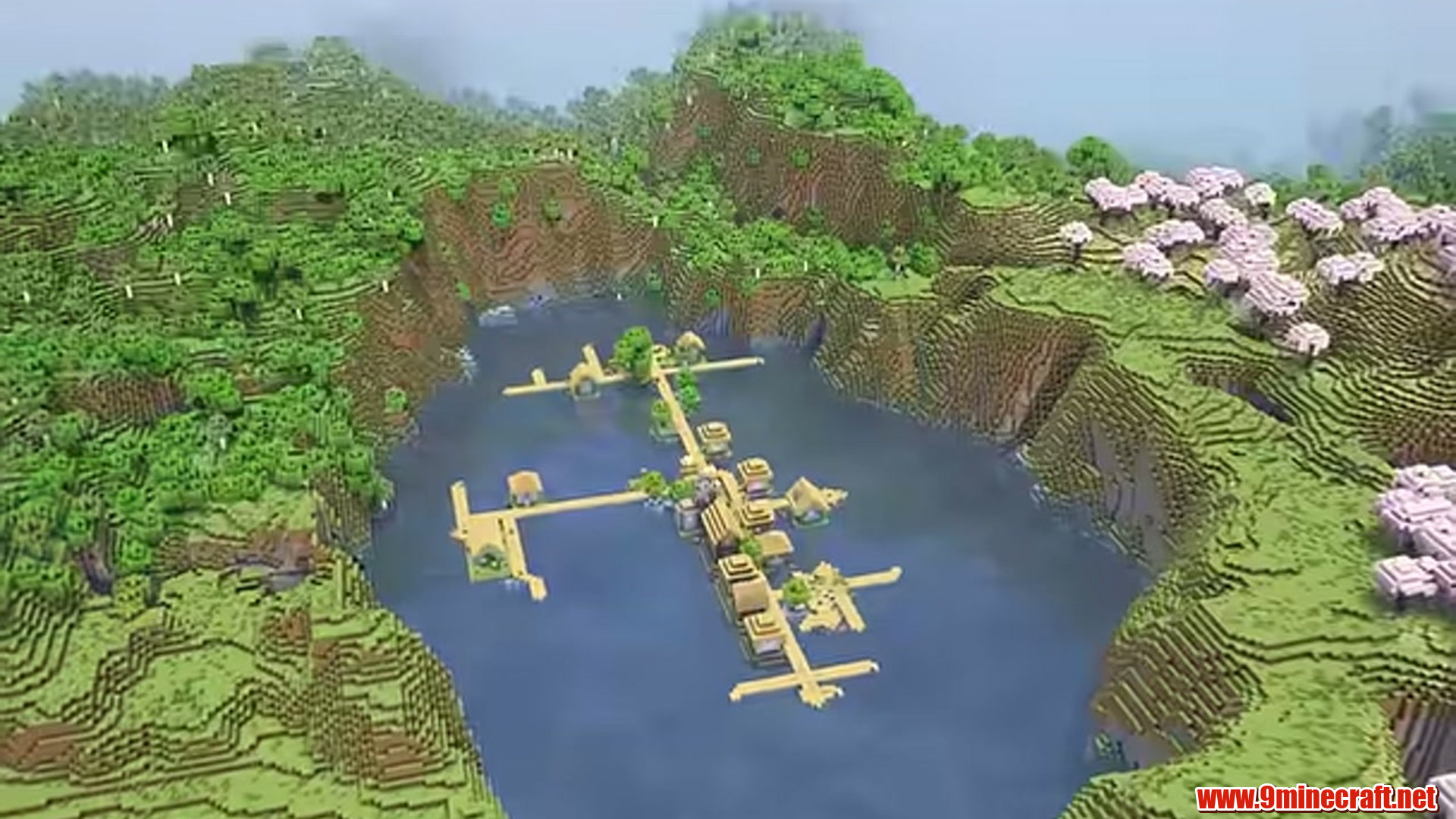 Villager's Lake in Minecraft seed 69427212922841985