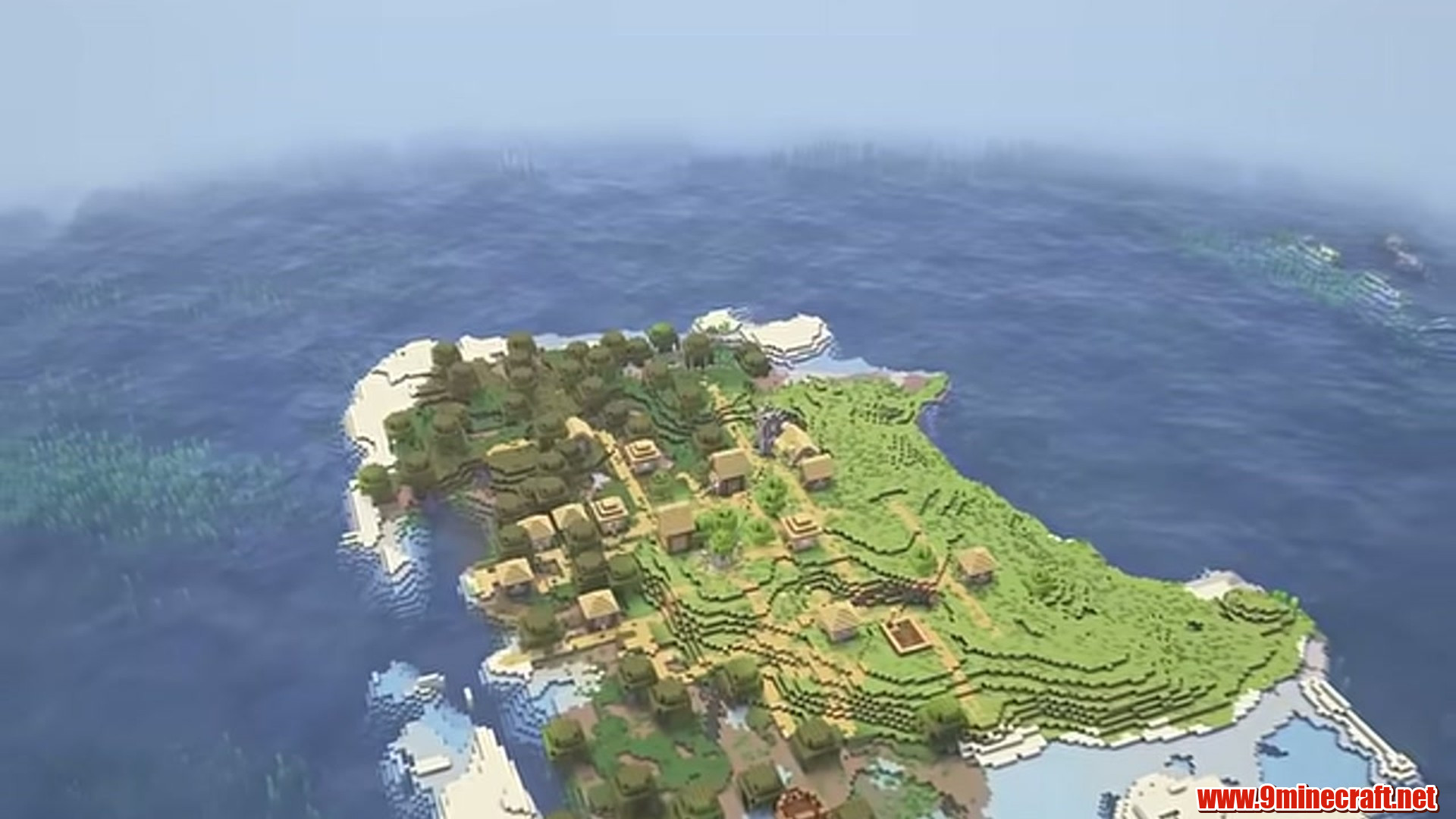 Survival Island in Minecraft seed 6942694794462635741