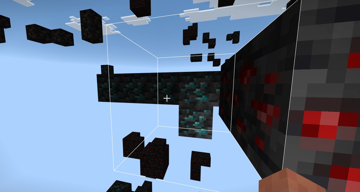 Better Bedrock X Ray Addon showing deepslate diamond and redstone ores through blocks