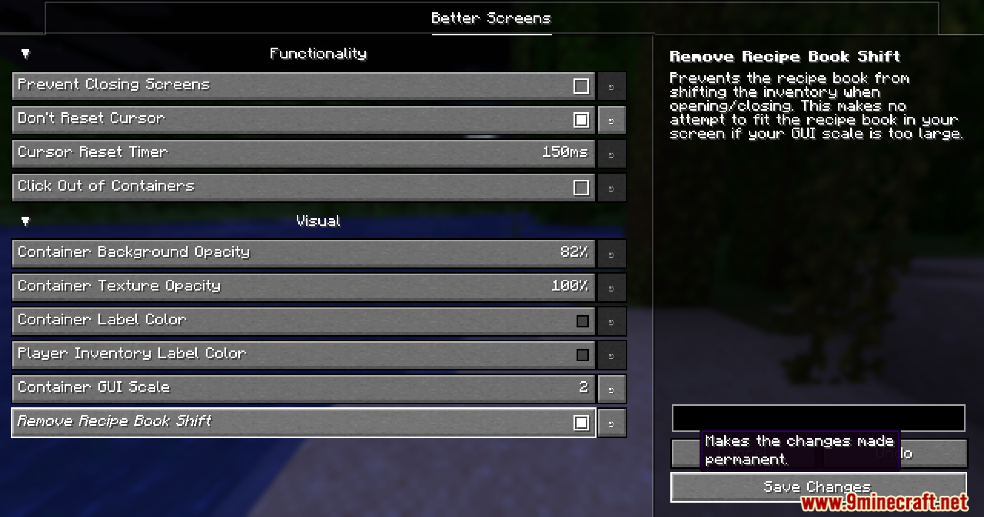 Better Screens Mod Screenshot 5 Better Screens Mod Screenshot 5