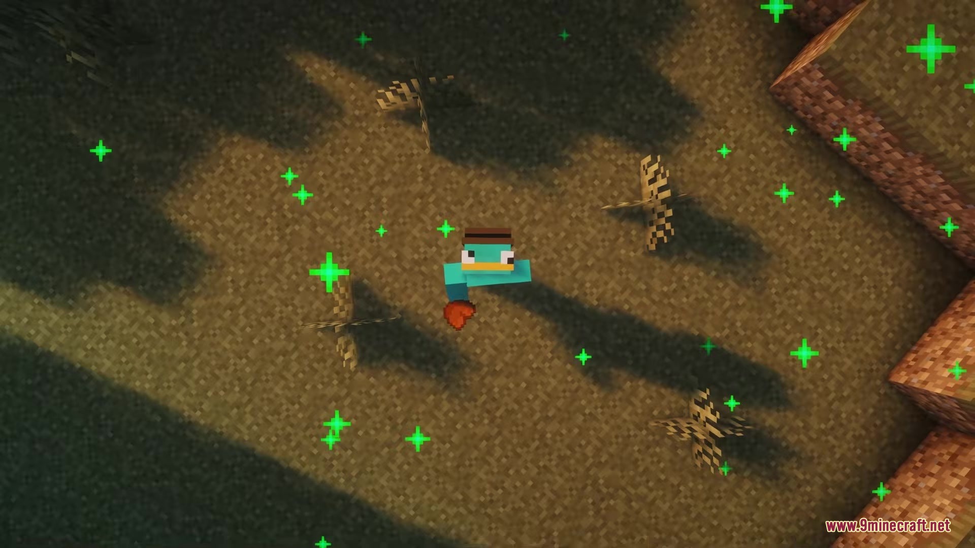 Biome Blends Mod Screenshot 7 A player uses a biome blend item to change the surrounding environment