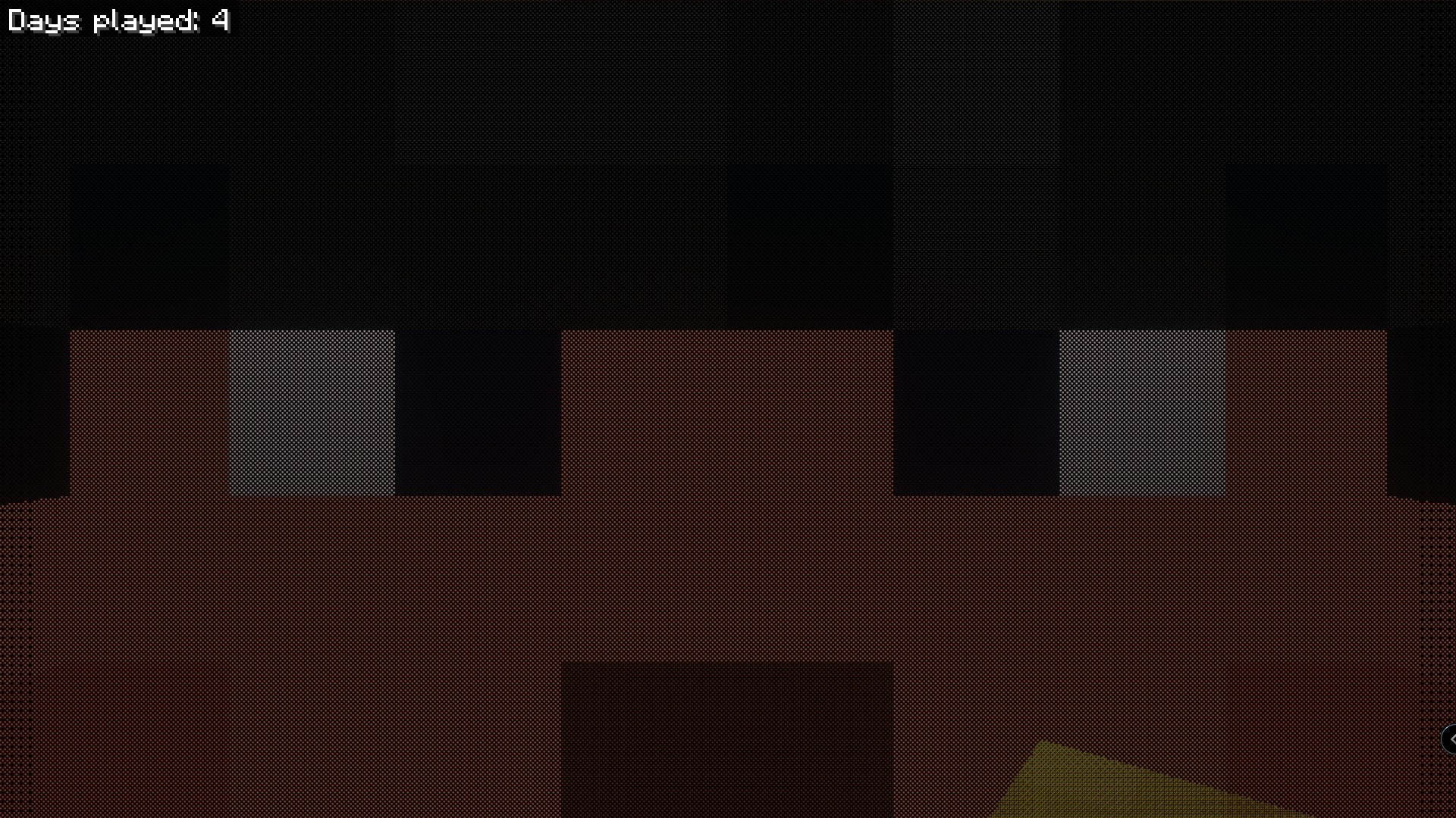 Close up view of a grizzly bear face in Minecraft Bedrock