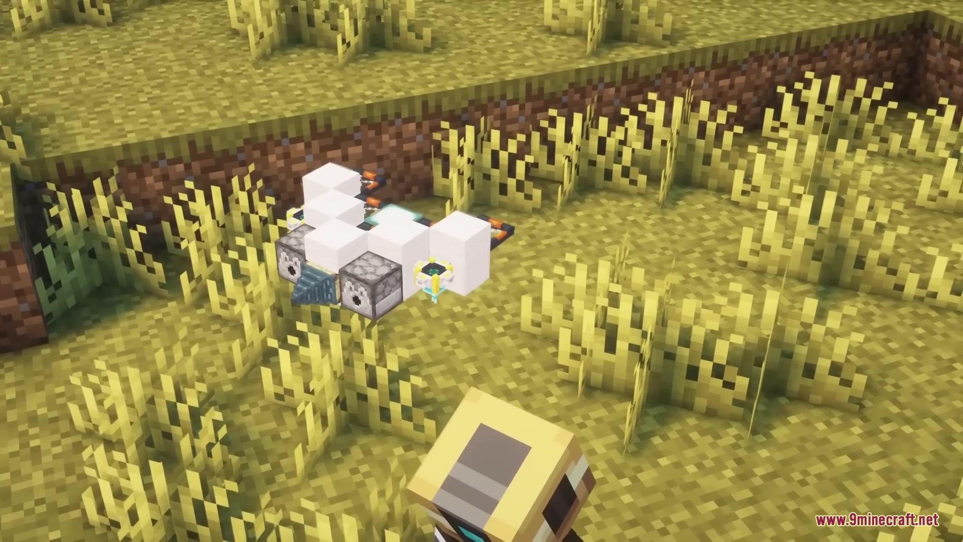 Buddy Drones Mod Screenshot 14 A small flying drone with a drill bit floating in the field