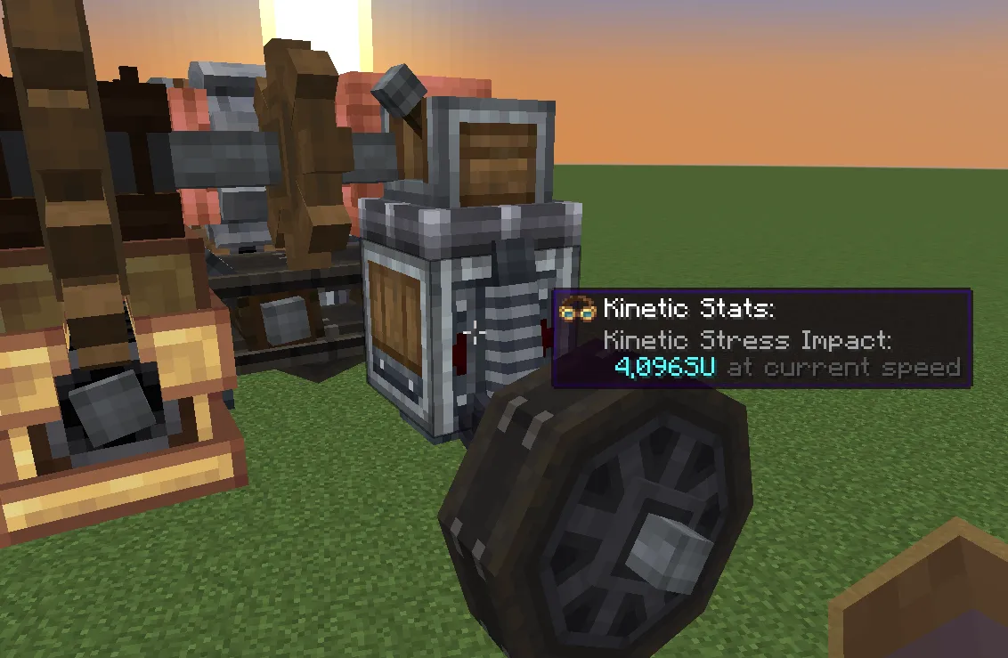 Kinetic stats tooltip for the Car Base Simple and Small V3 machine