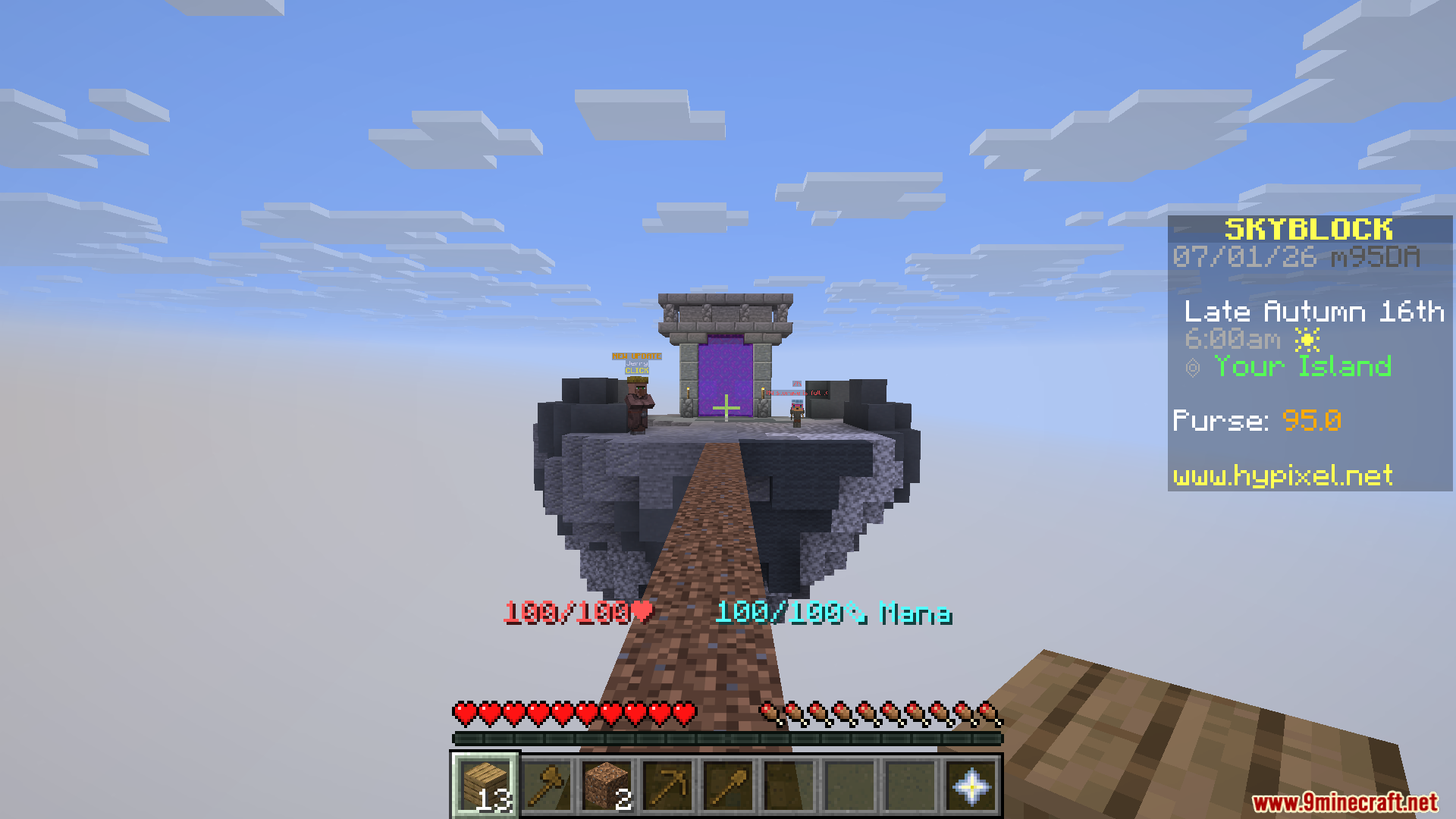 Catharsis Mod Screenshot 2 A dirt bridge leads to a portal on a small floating island
