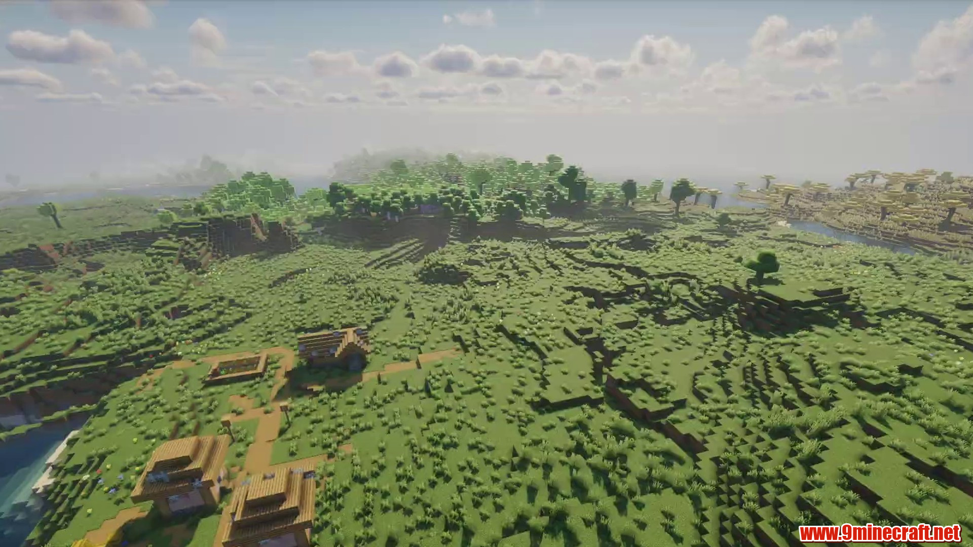 Scenic terrain from Minecraft seed 801009172342374263