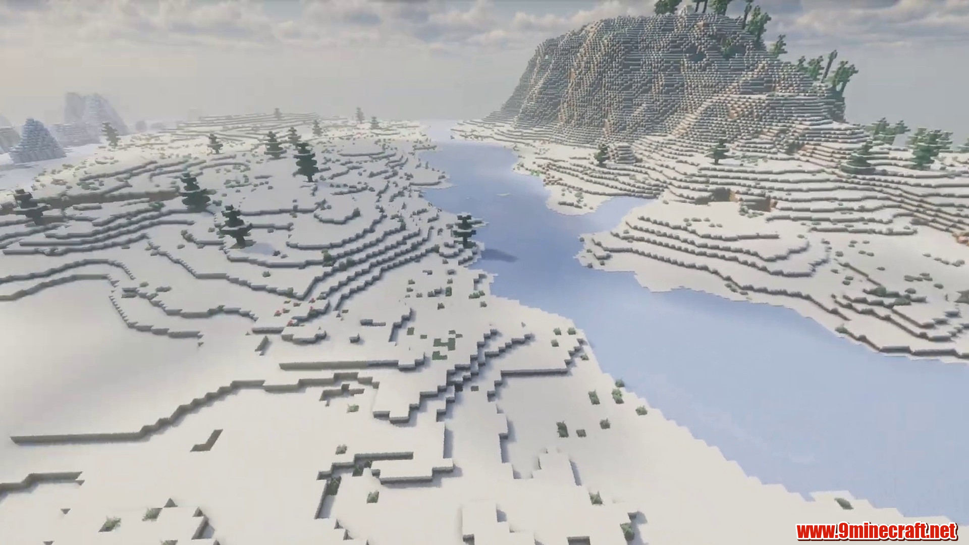 Scenic terrain from Minecraft seed -1286376304930428019