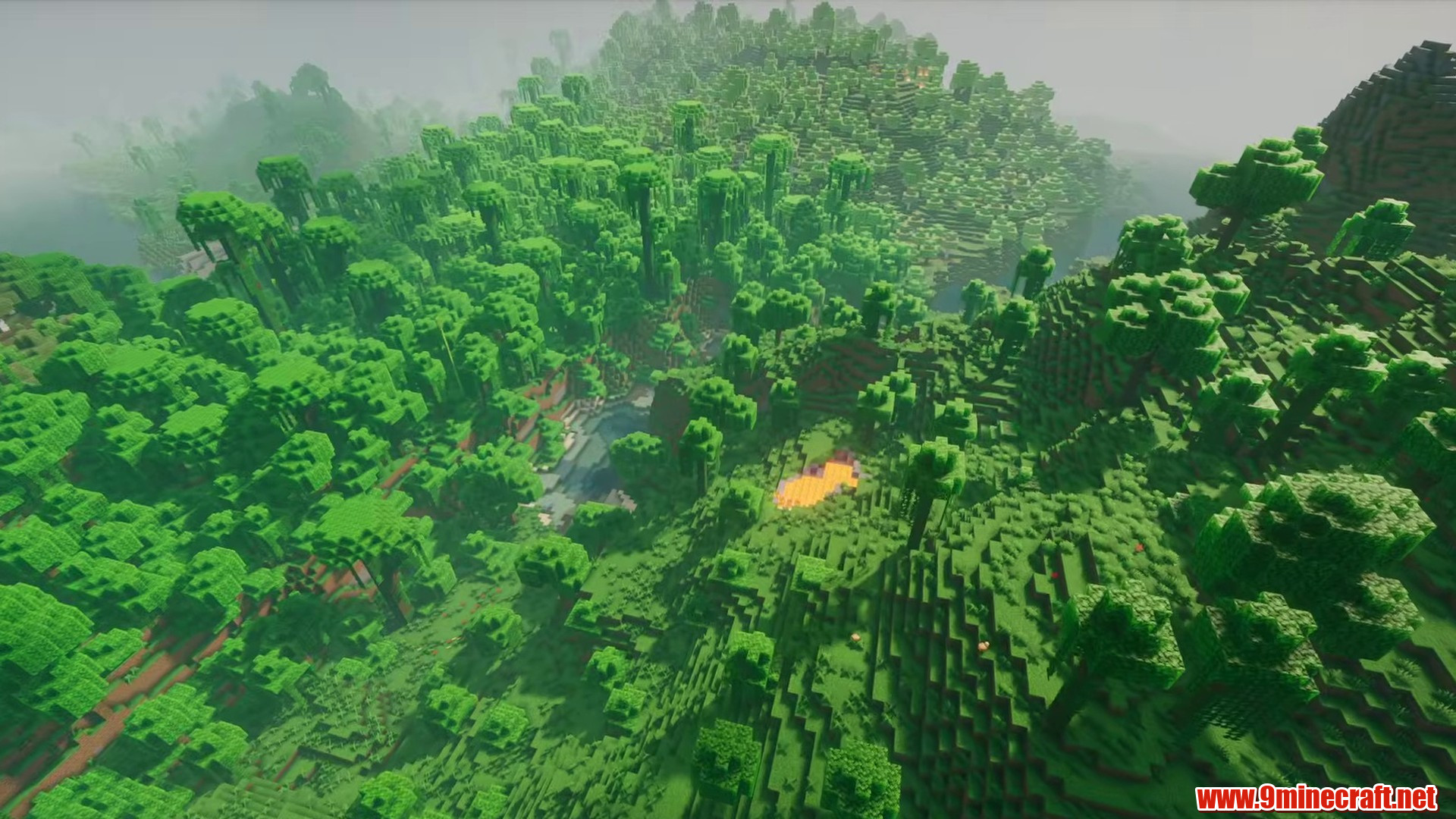 Scenic terrain from Minecraft seed -7057863872970073962