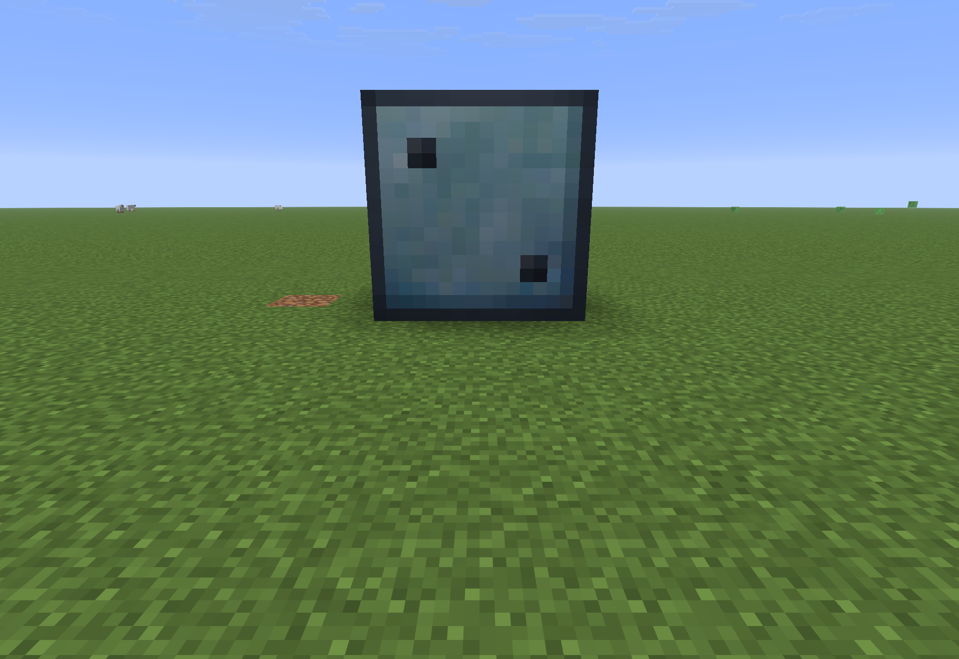 A Giant Chance Cube built from a 3×3×3 arrangement of chance cubes.