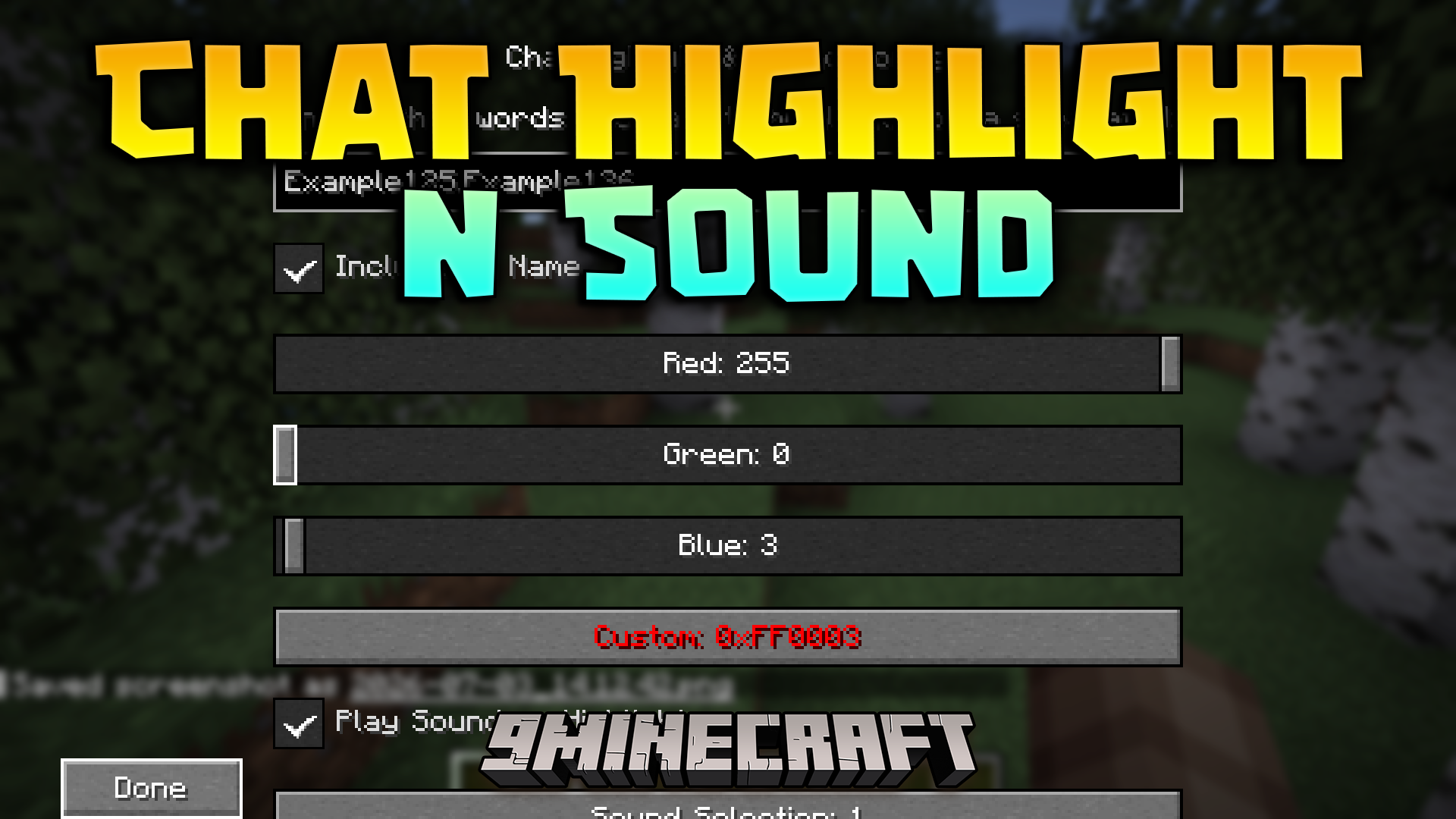 Chat Highlight N Sound Mod