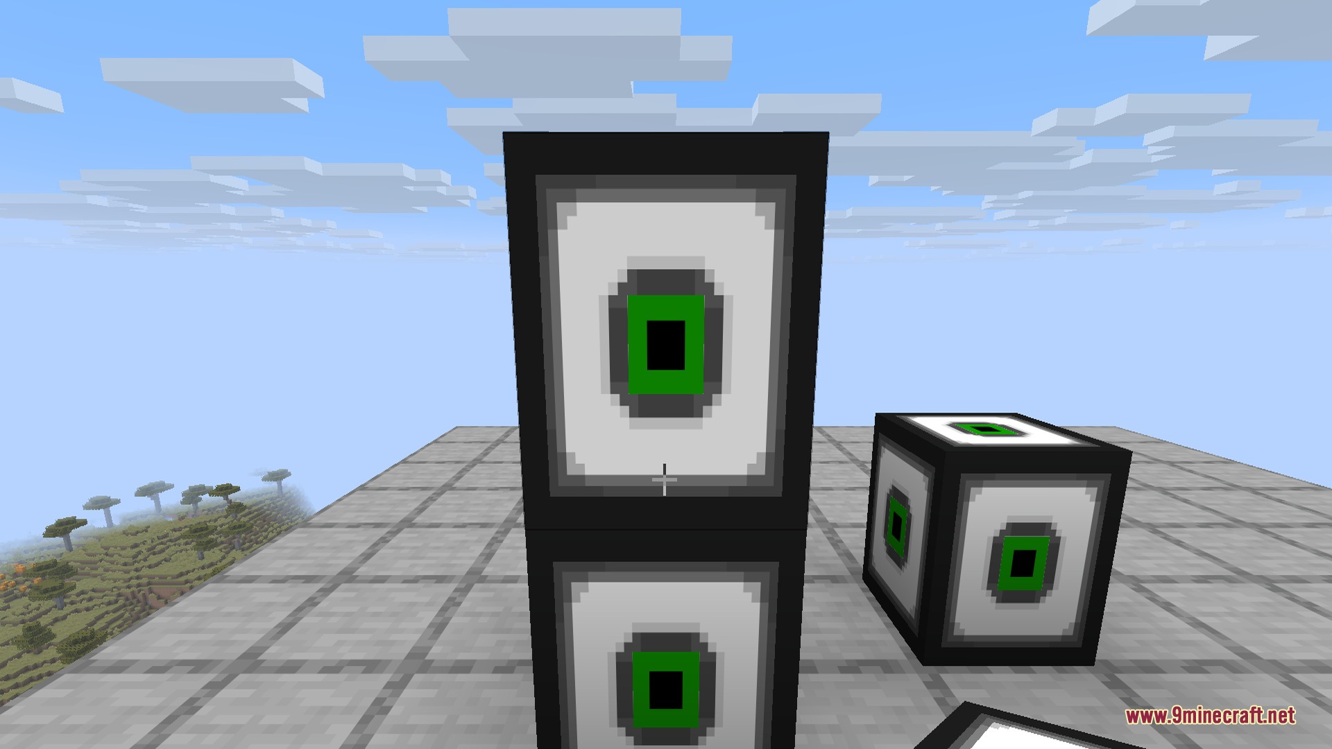 Compact Machine blocks and the Personal Shrinking Device - use the device on a placed machine to shrink down and step inside.