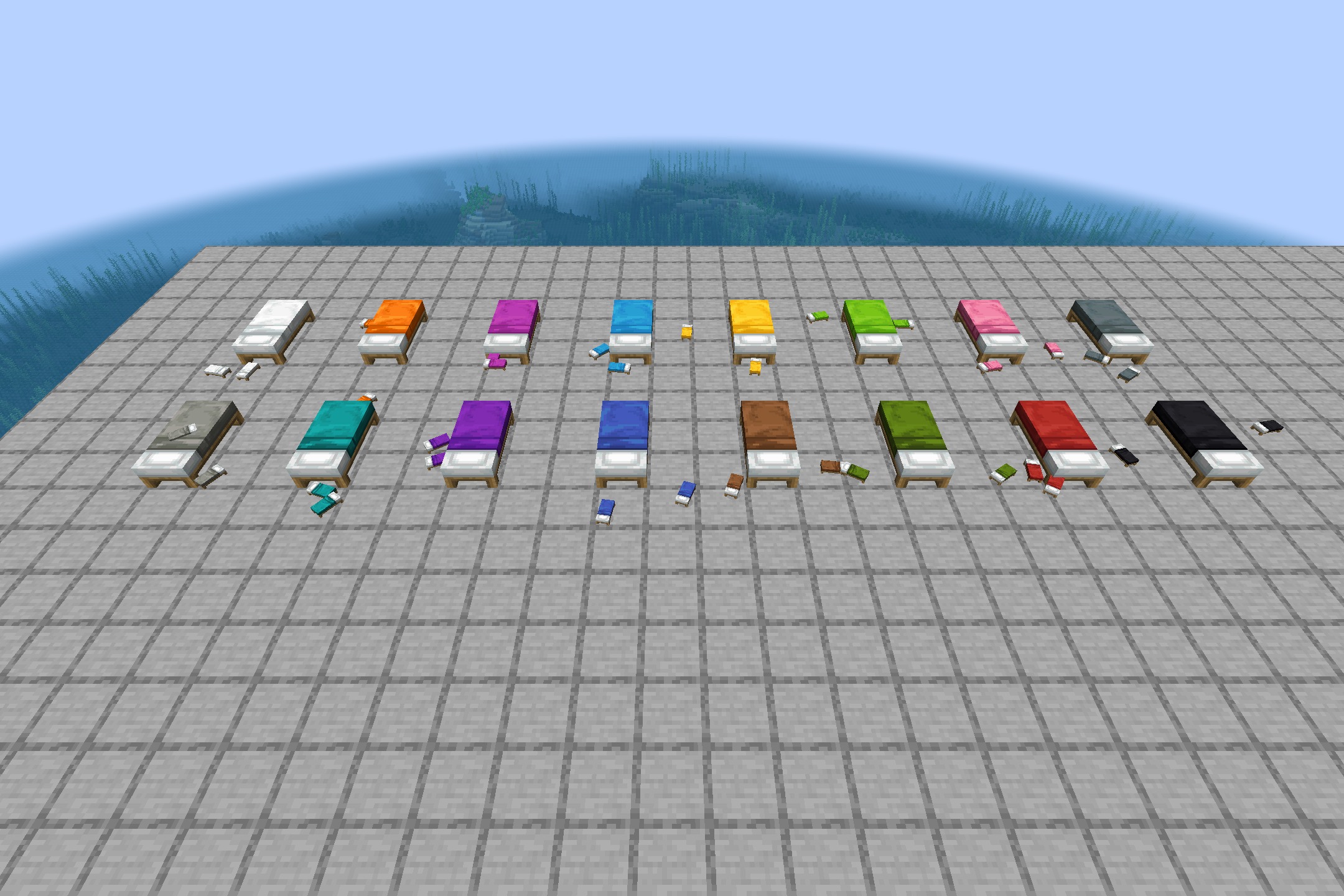 Sixteen colorful