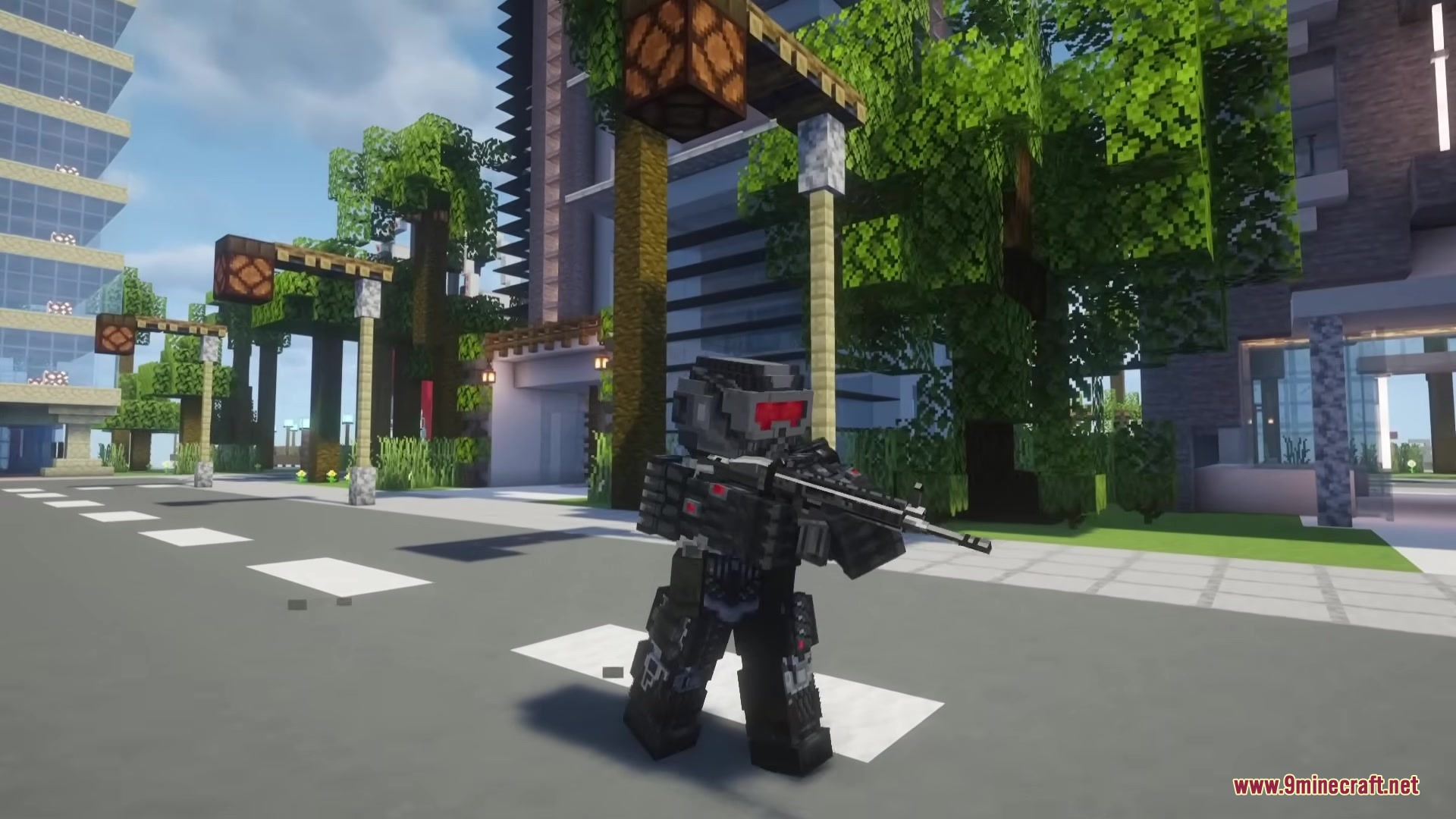 Crysis Legacy Mod Screenshot 6 A soldier in a high tech Nanosuit stands ready with a rifle